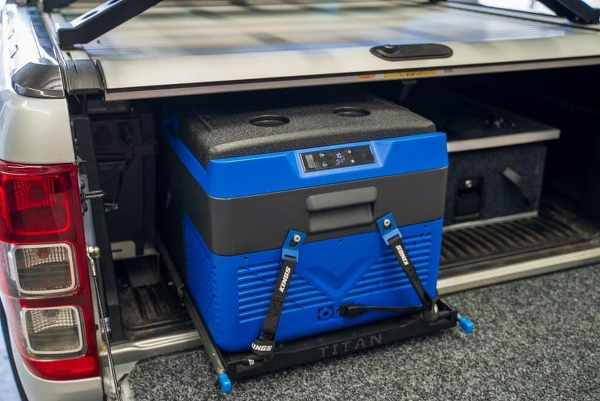 Kings Escape 50 Fridge/Freezer | Fits 68 Cans | Digital Display and LED Screen | Reversible Lid with Cup Holders | 12V & 24V image number 4