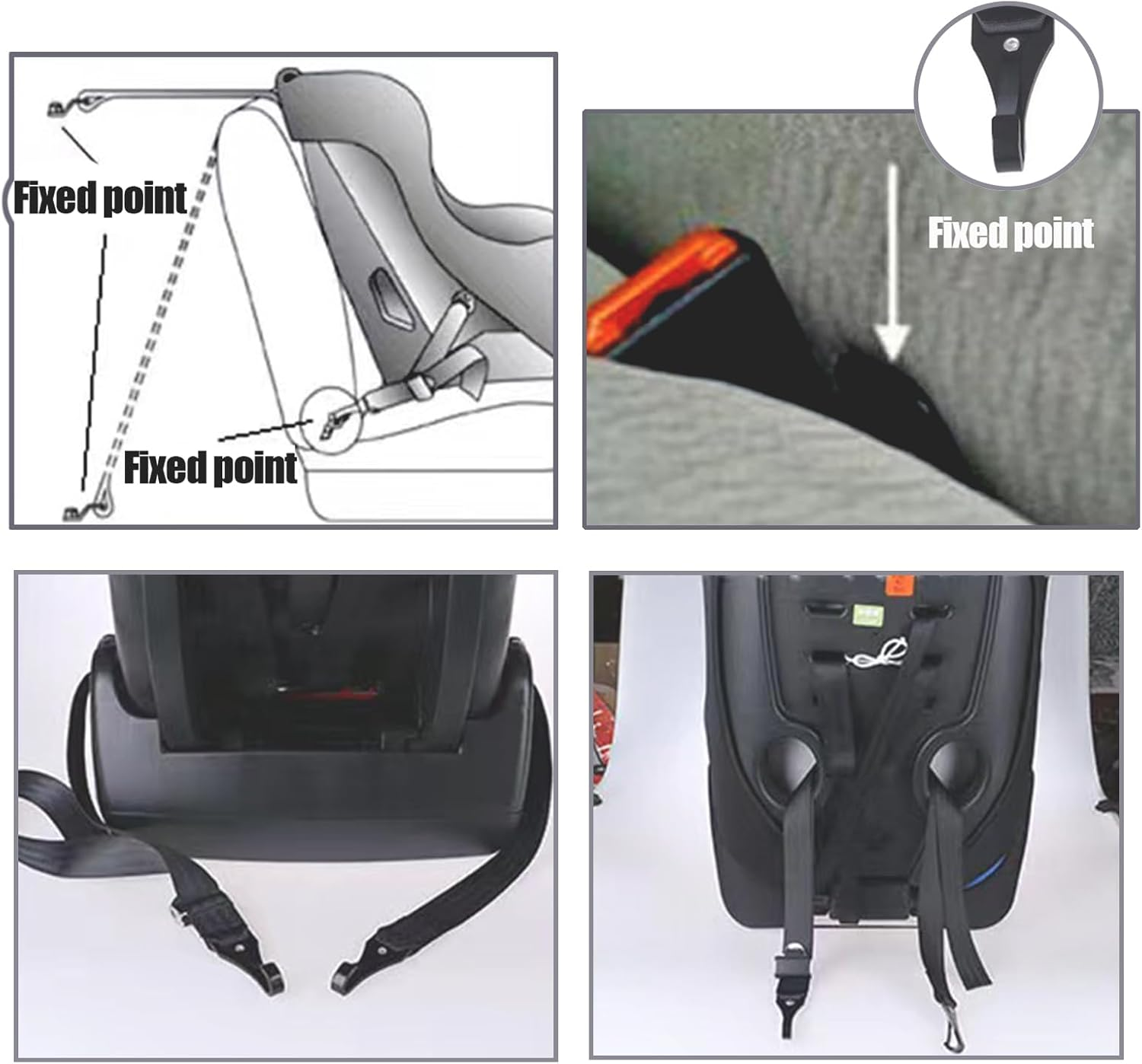 Universal Latch Interface Strap, Baby Car Seat Fixing Straps Latch Connector