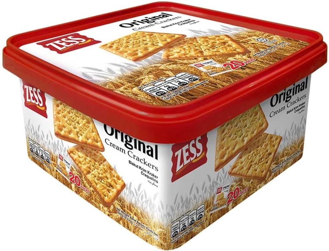 ZESS Cheese Sandwich Crackers, Cheesy Biscuit Sandwiches Snack 18 Individually Wrapped Packs Office and Kids Snack on the Go Snack for School Trip 612G image number 2