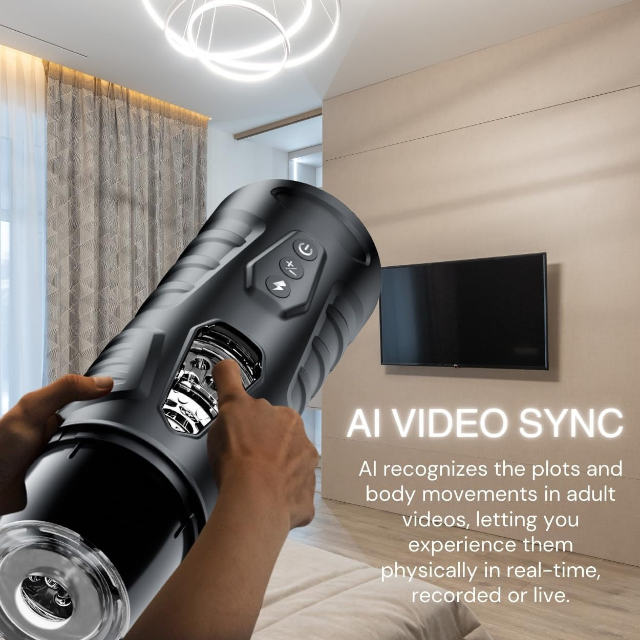 PLEASURE PULSE Male Masturbator Sex Toy for Men Smart AI APP Controlled Ai-Powered Motion Syncing to Adult Video Content NEW 2025 Next Gen Automatic Masturbating Cup with 7 Thrusting & 7 Rotating Modes for Penis Stimulation, Electric Pocket Pussy, 3D Realistic Blowjob, Hands-Free Stroker, Strong Suction Cup, Carbon Storm