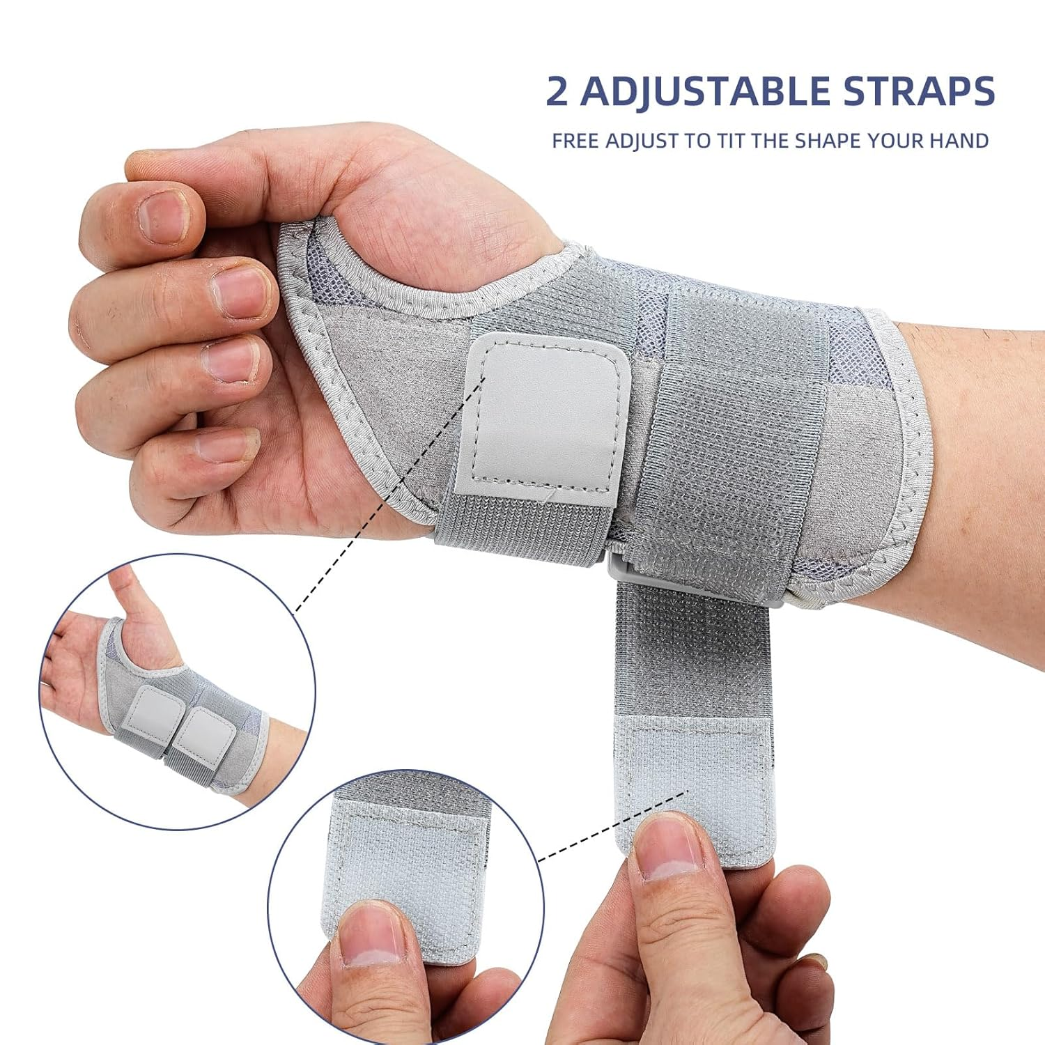 Wrist Brace for Carpal Tunnel Right Hand, Night Wrist Sleep Support Brace for Men and Women, Adjustable Wrist Support Splint with Cushioned, Help Tendonitis Arthritis Pain Relief image number 1