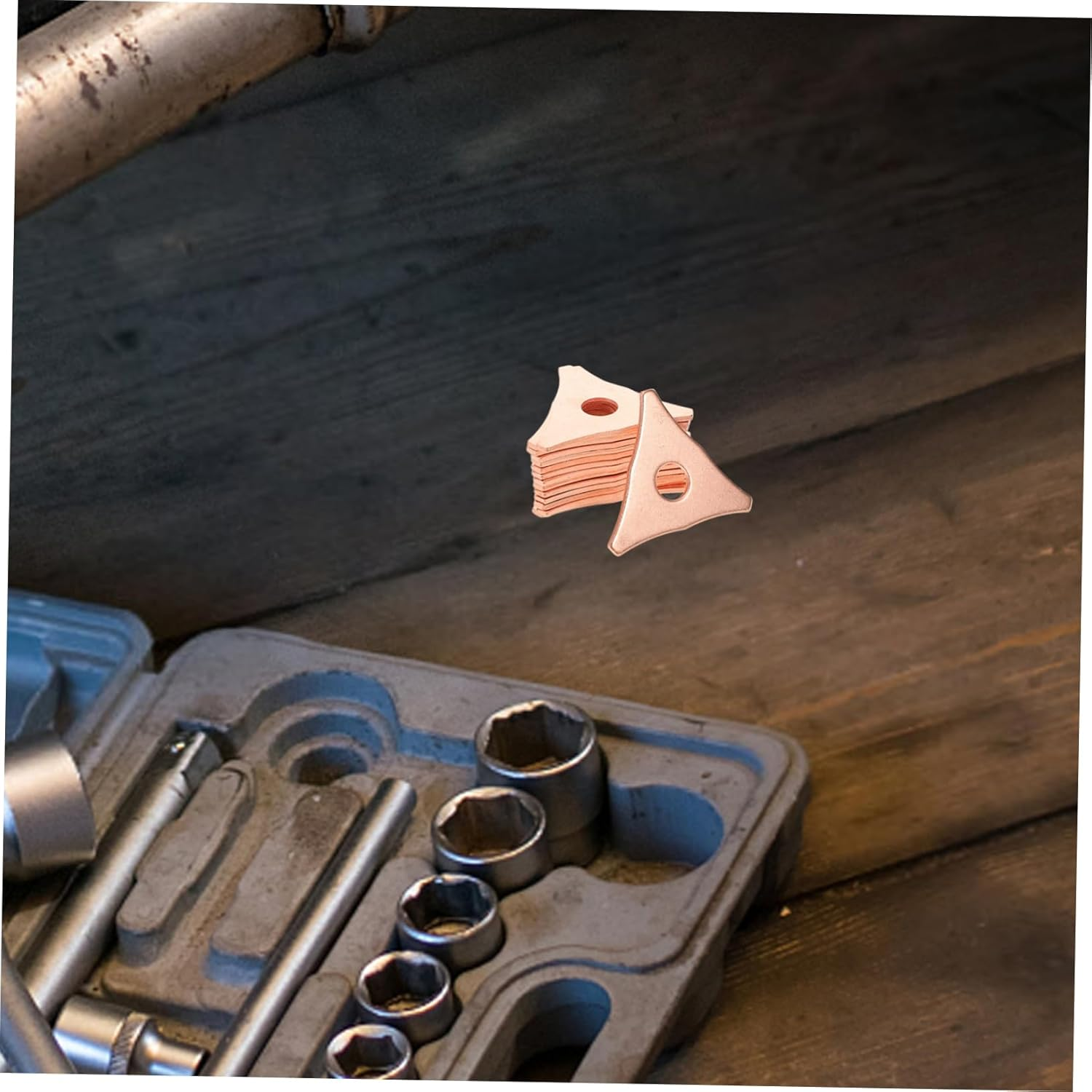 GETAJGHSD 100Pcs Dent Pulling Rings Triangle Washers for Car Spot Welder, Autobody Panel Soldering Repair Tool Set for Automotive Dent Puller Equipment image number 1