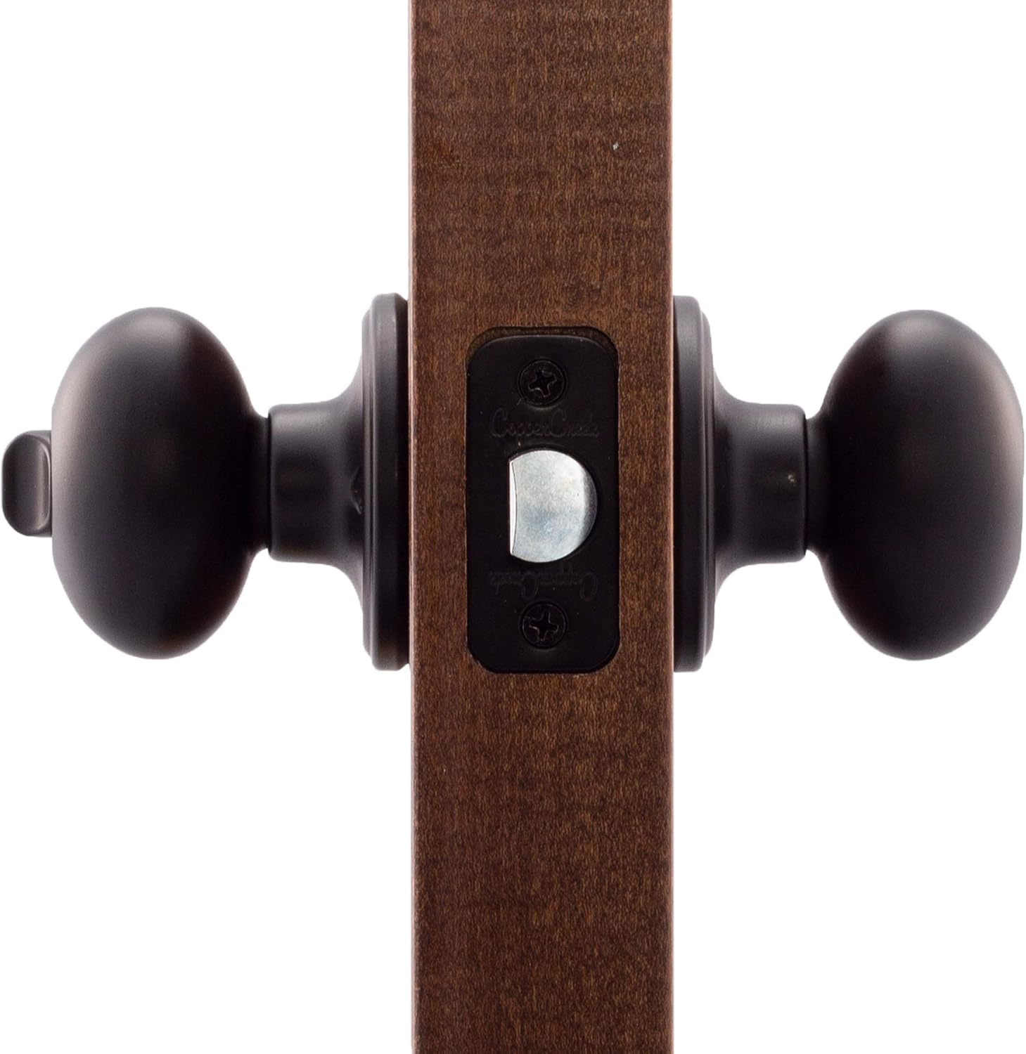 Copper Creek EK2030BC Egg Door Knob, Privacy Function, 1 Pack, in Black image number 2