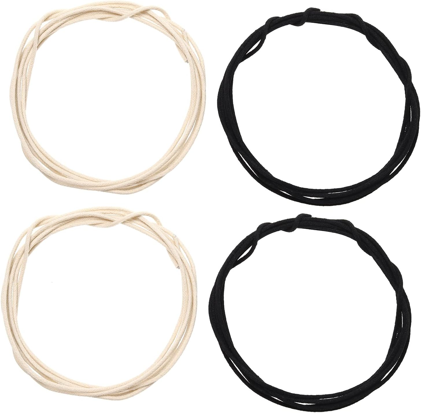 4PCS Guitar Wire 1M/ 39.3" Vintage-Style Waxed Cloth-Covered Pushback Guitar Pickup Cable for Electric Guitars Pickup Replacement Parts (2 Black & 2 White) image number 4