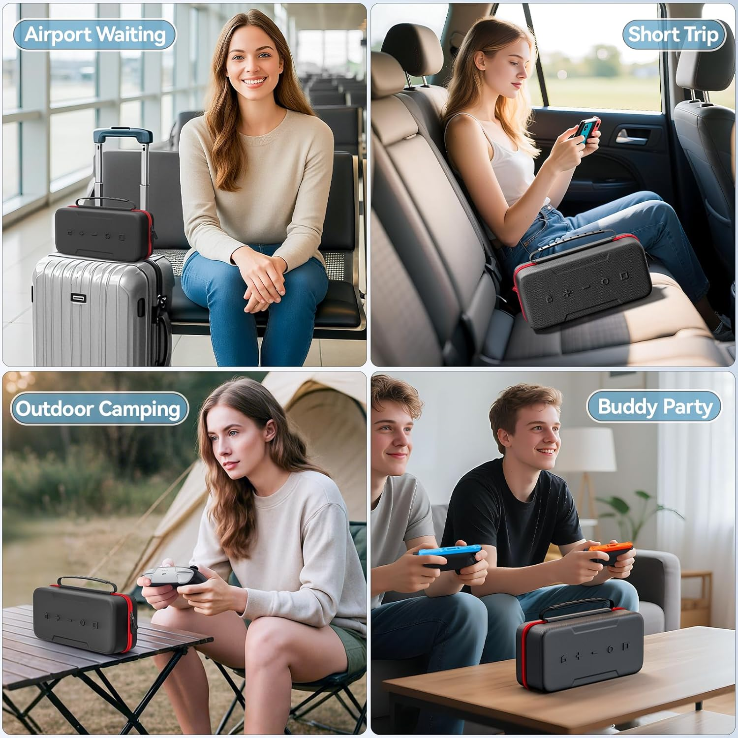 【Compatible with Switch 1 & Switch 2】 OIVO Switch Case for Ns2/Oled/Original Models, Portable Travel Switch 2 Carrying Case Fit for Joycon and AC Adapter, Hard Protective Bag with 26 Game Cards image number 1