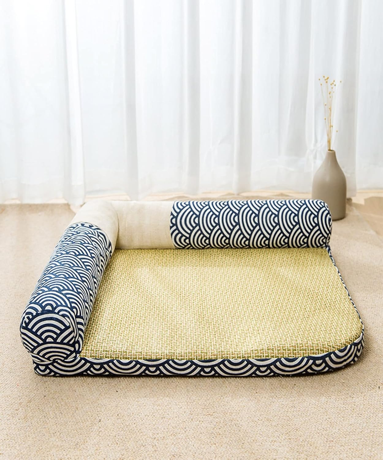 Aimoha Japanese Cooling Washable Pet Bed, Cats, Dogs, Cats, Dogs, S, Blue image number 5