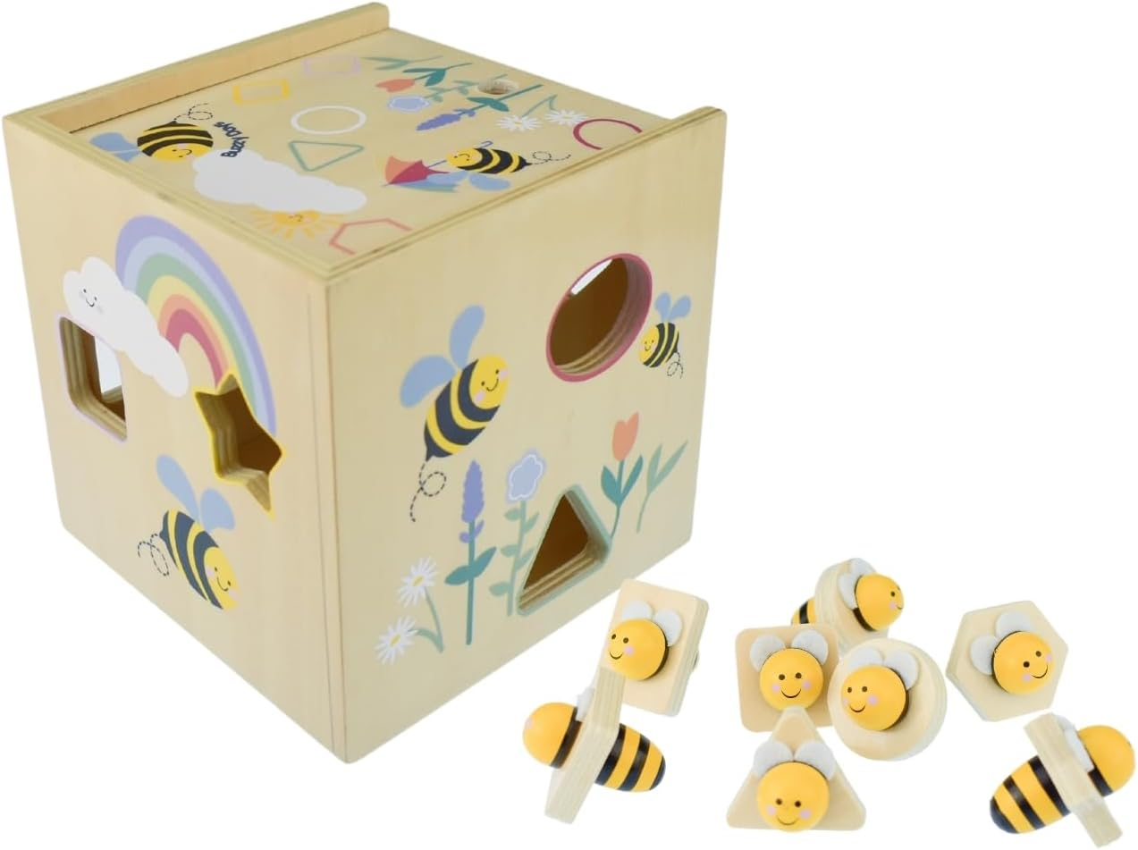 Koala Dream - Buzzy Days BEE Wooden Shape Sorter-For Toddlers image number 3