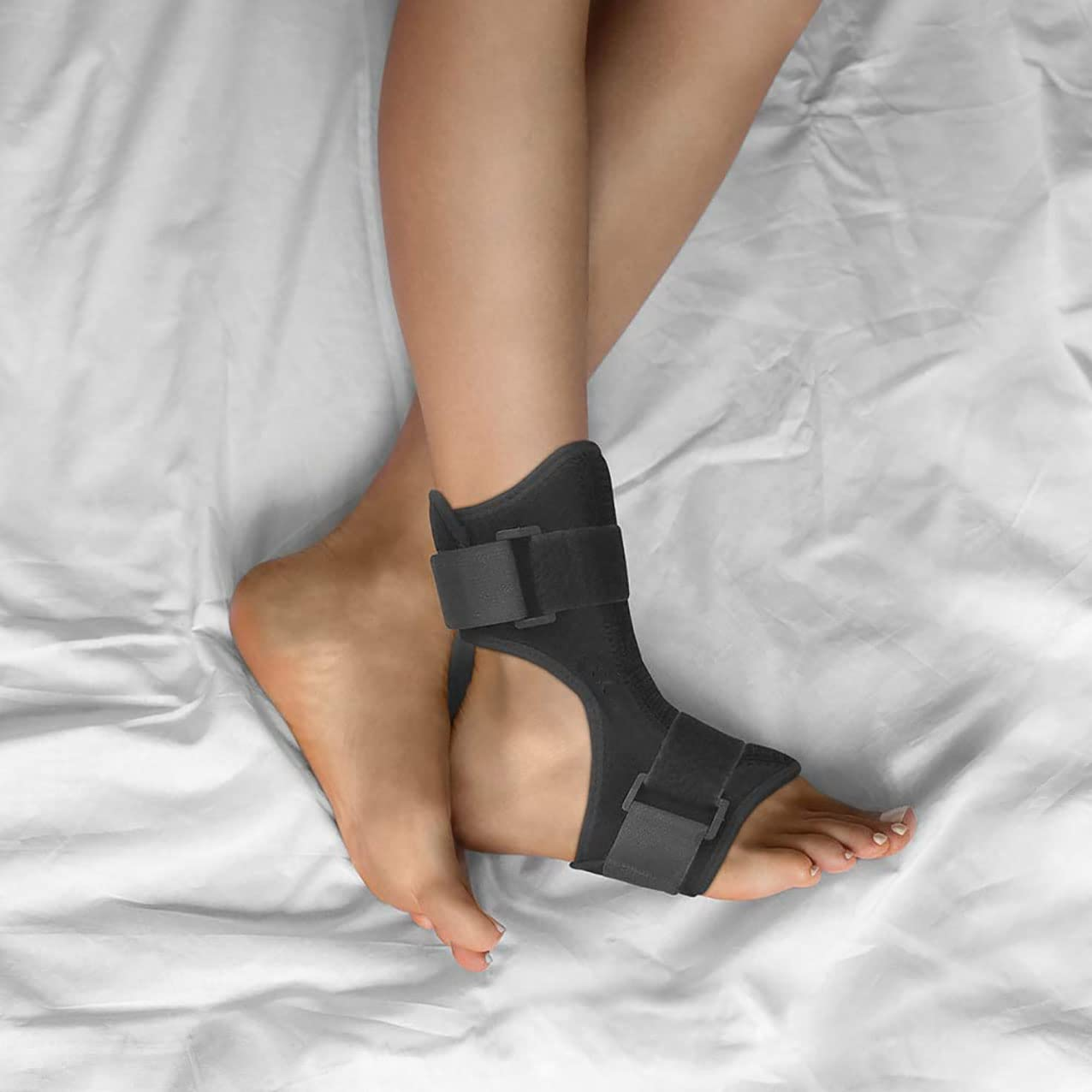 Plantar Fasciitis Night Splint - Drop Foot Support Brace - Dorsal Plantar Fasciitis Splints for Right or Left Foot. Support Sleep, Arthritis, Tendonitis, Dorsal, Heel Calf Stretcher, Men + Women image number 4