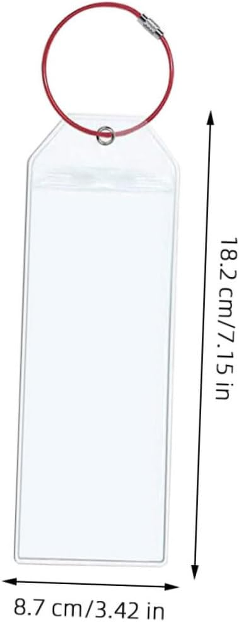 Baluue 1Set Portable PVC Luggage Tags with Transparent Case Durable Suitcase Id Labels for Travel and Cruise Reusable Baggage Name Tags with Design Mixed Colors 7Pcs image number 5