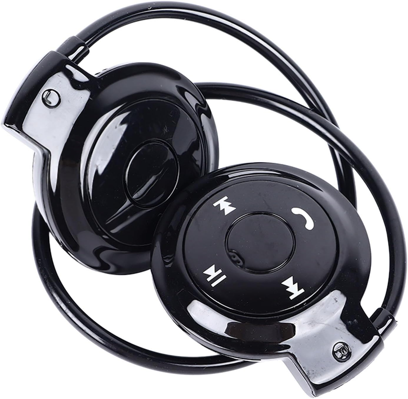 Plyisty over Ear Headphones Wireless Headset with Microphone Foldable Stereo Hifi Sound Black Running image number 6