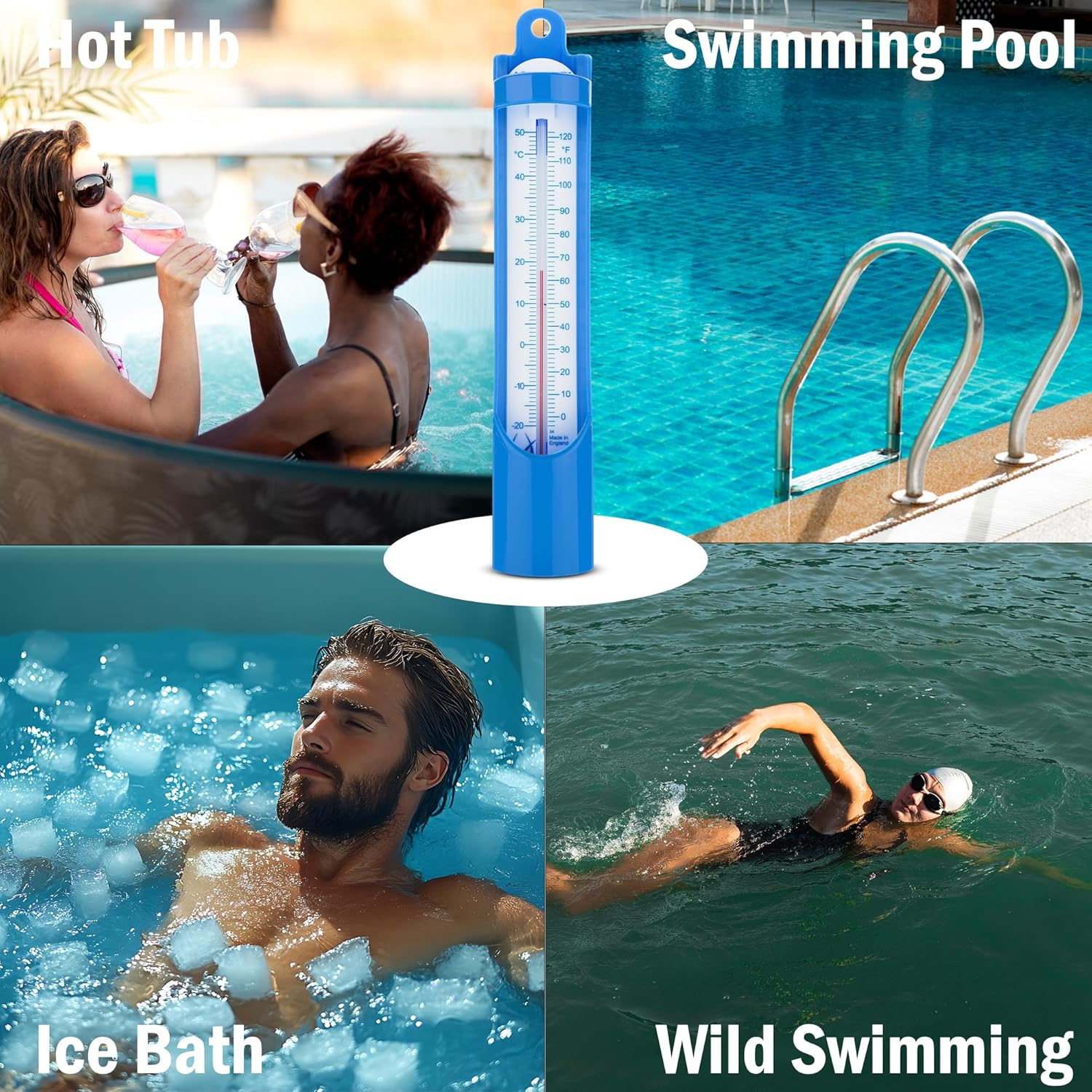 Scoop Pool Thermometer to Measure Water Temperature in Swimming Pool, Hot Tub, Ice Bath, Spa &ndash; Easy to Use Water Temperature Thermometer image number 5
