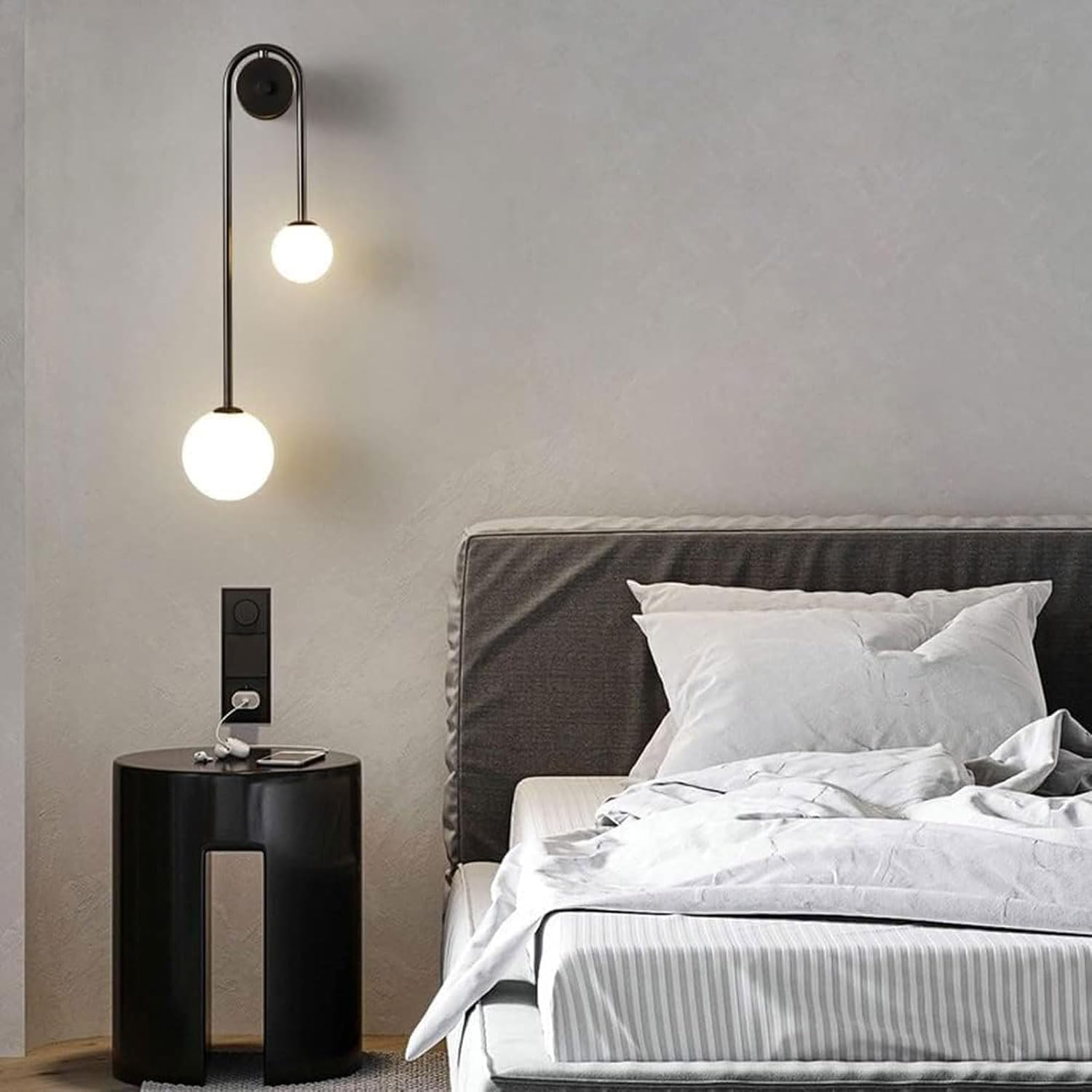 Glass Wall Lamp Light Modern Wall Light 2-Light Wall Sconce Mid Century Globe Wall Mount Lighting Fixture Wall Lighting image number 5