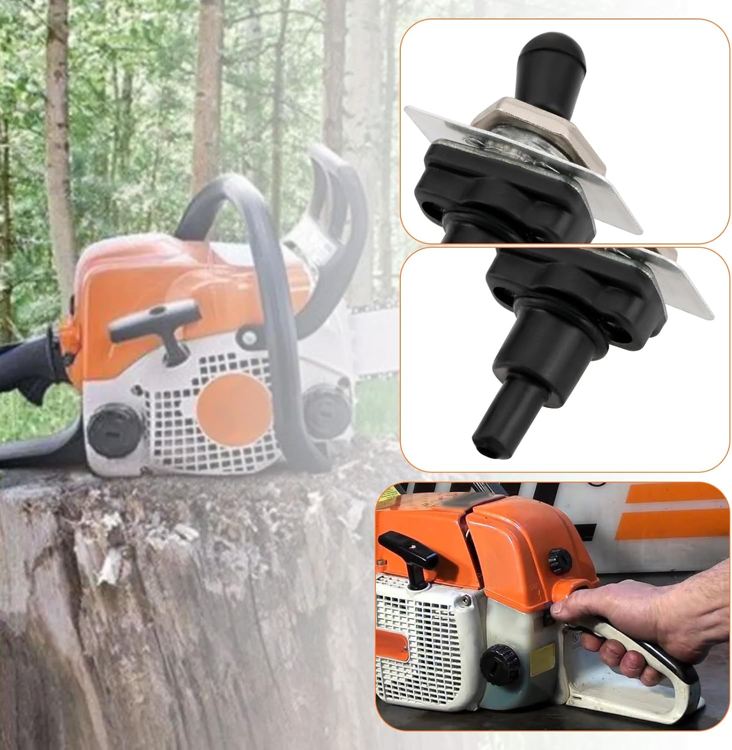 2Pcs Cut-Off Saw Engine Stop Switch 1121-430-0200 Replacement Part 1110-430-0202 Engine Rocker Switch Compatible with Stihl 030 031 032 041 041Av 045 051 056 075 image number 3