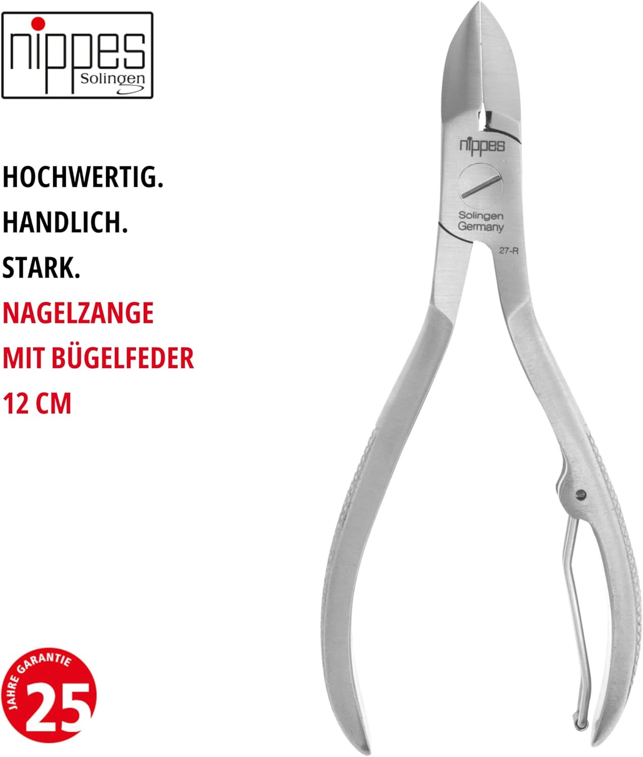 Nippes Solingen 1 Piece Nickel Plated Steel Nail Clippers image number 3