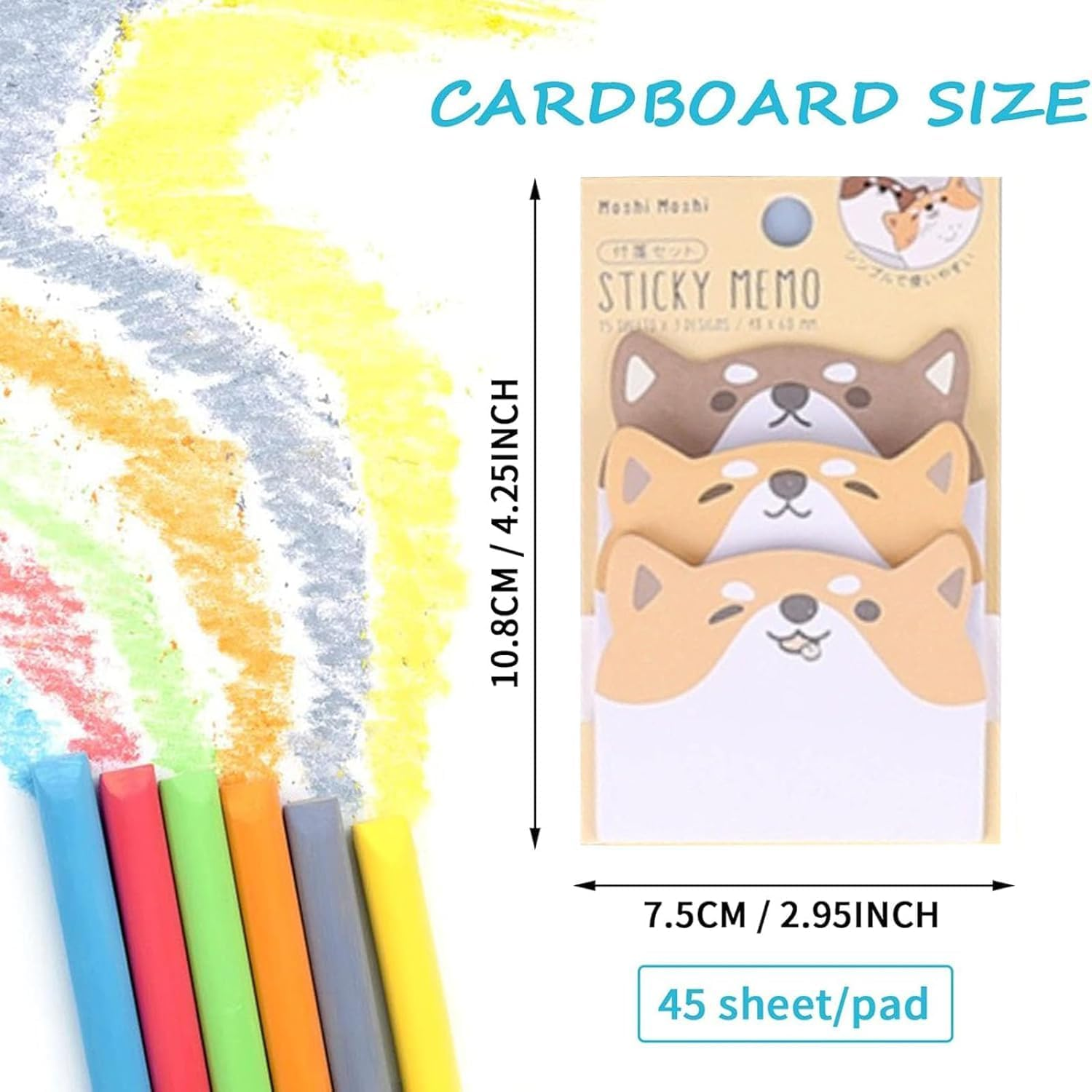 Betterjonny 12 Packs Cute Cartoon Sticky Notes, Self-Stick Memo Pad, Funny Stationary Supplies, Kawaii Tab Supplies for Students, Home Office Gifts image number 5