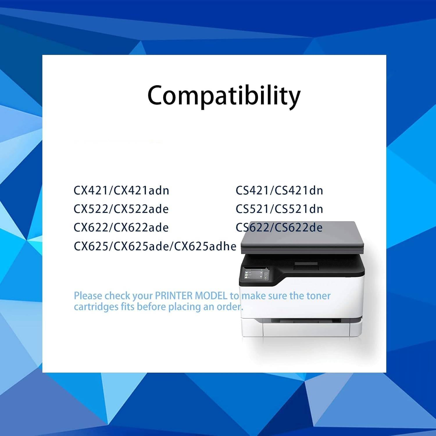 Sanctink Remanufactured Toner Cartridge Replacement for Lexmark CS521 Cs622De CS421 CX622 CX522 CX421 Cs521Dn Cs421Dn Cx421Adn Cx625Ade Printer 78C10K0 78C10C0 78C10M0 78C10Y0 (4 Pack) image number 4