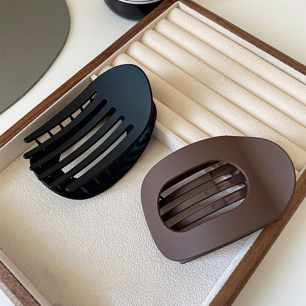 CUEMOON Pack of 5 Hair Clips for Women, French Hair Clips, Curved Design, Flat Claw Clip for Thin Hair and Thick Hair image number 2