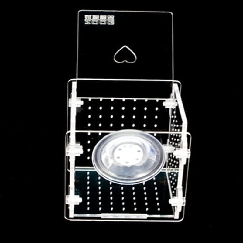 Aquarium Acrylic Fish Bowls Tank Breeding Isolation Box with Sucker for Baby Fish Hatchery Rooms Incubator Reptile Cage (Color : White, Size : ONE Size)