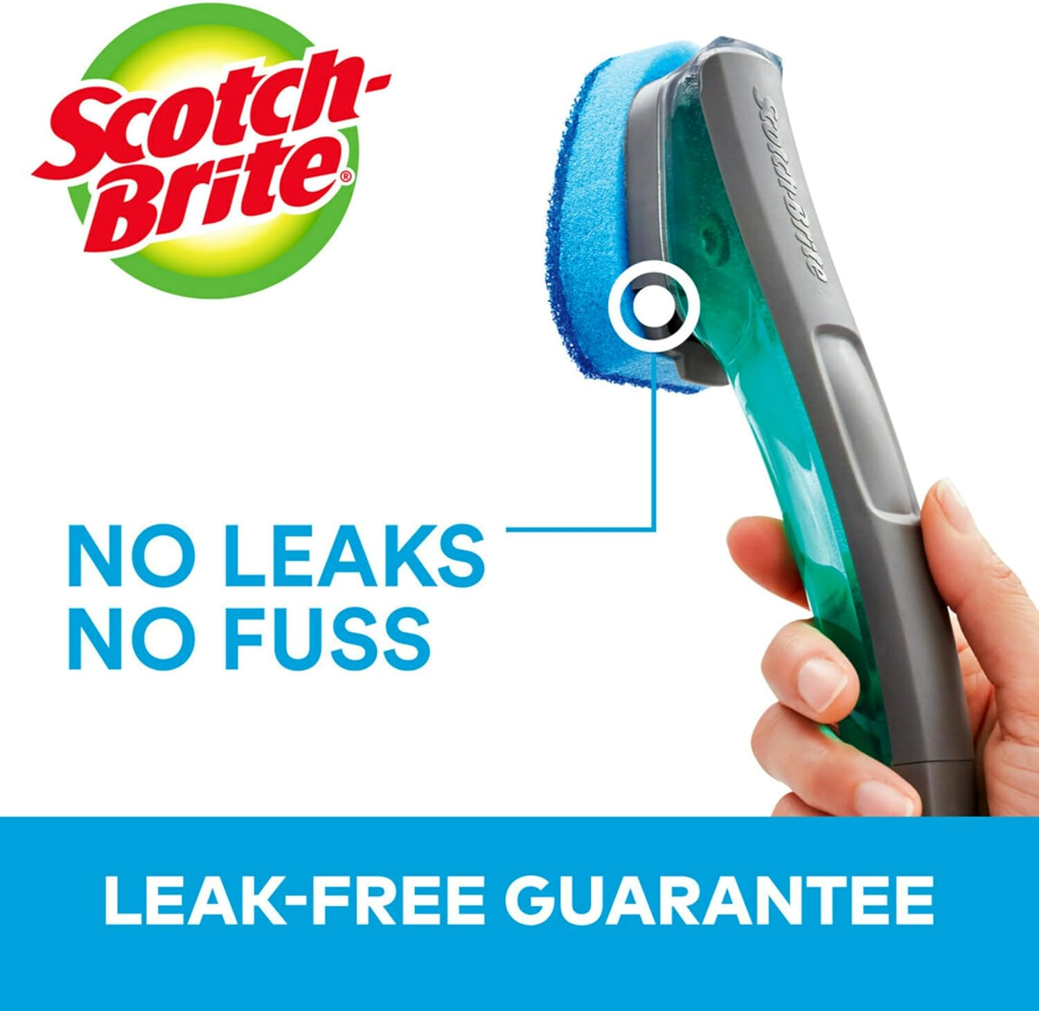 Scotch-Brite Non-Scratch Advanced Soap Control Dishwand Kit, Includes 1 Wand & 6 Refill Pads, Control Soap with a Button, Keep Your Hands Out of Dirty Water image number 1