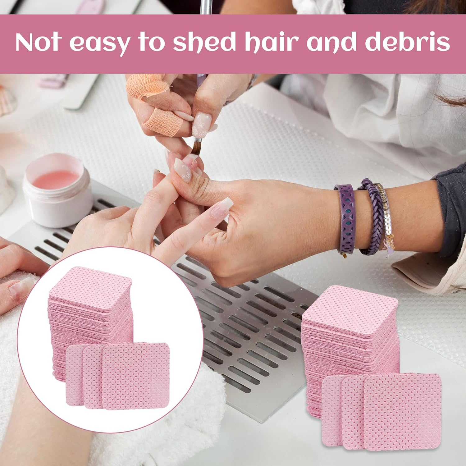 Nail Polish Remover Wipe, Lint Free Nail Wipes, Nail Supplies, 600 PCS Lint-Free Nail Wipes, Soft & Super Absorbent Cellulose Pads, Disposable Lint Free Nail Polish Remover Pads for Gel Polish Remover