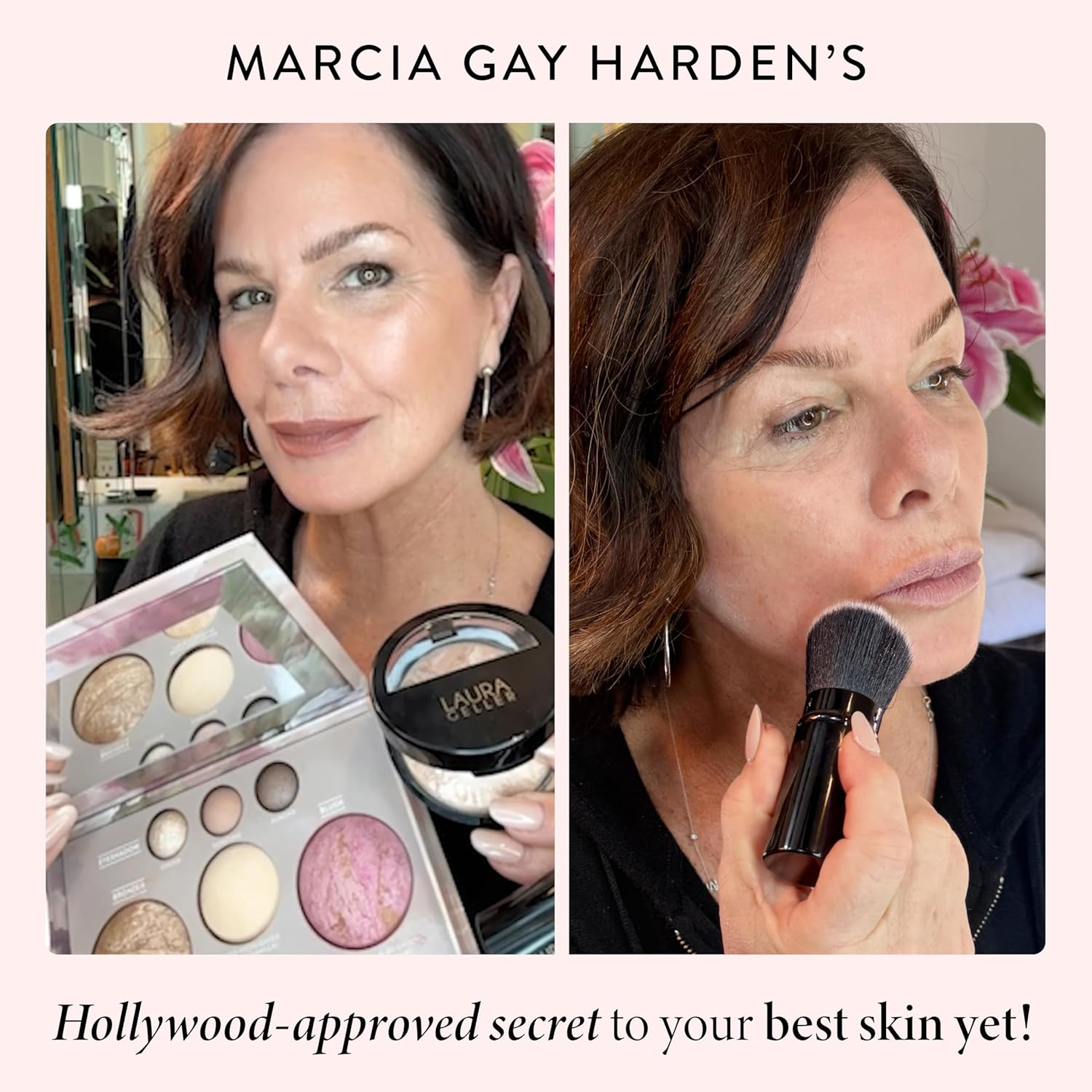 LAURA GELLER NEW YORK Baked Starter Kit: Deep - Best of the Best Full Face Palette + Baked Balance-N-Brighten Powder Foundation + Retractable Angled Kabuki Brush Set image number 2