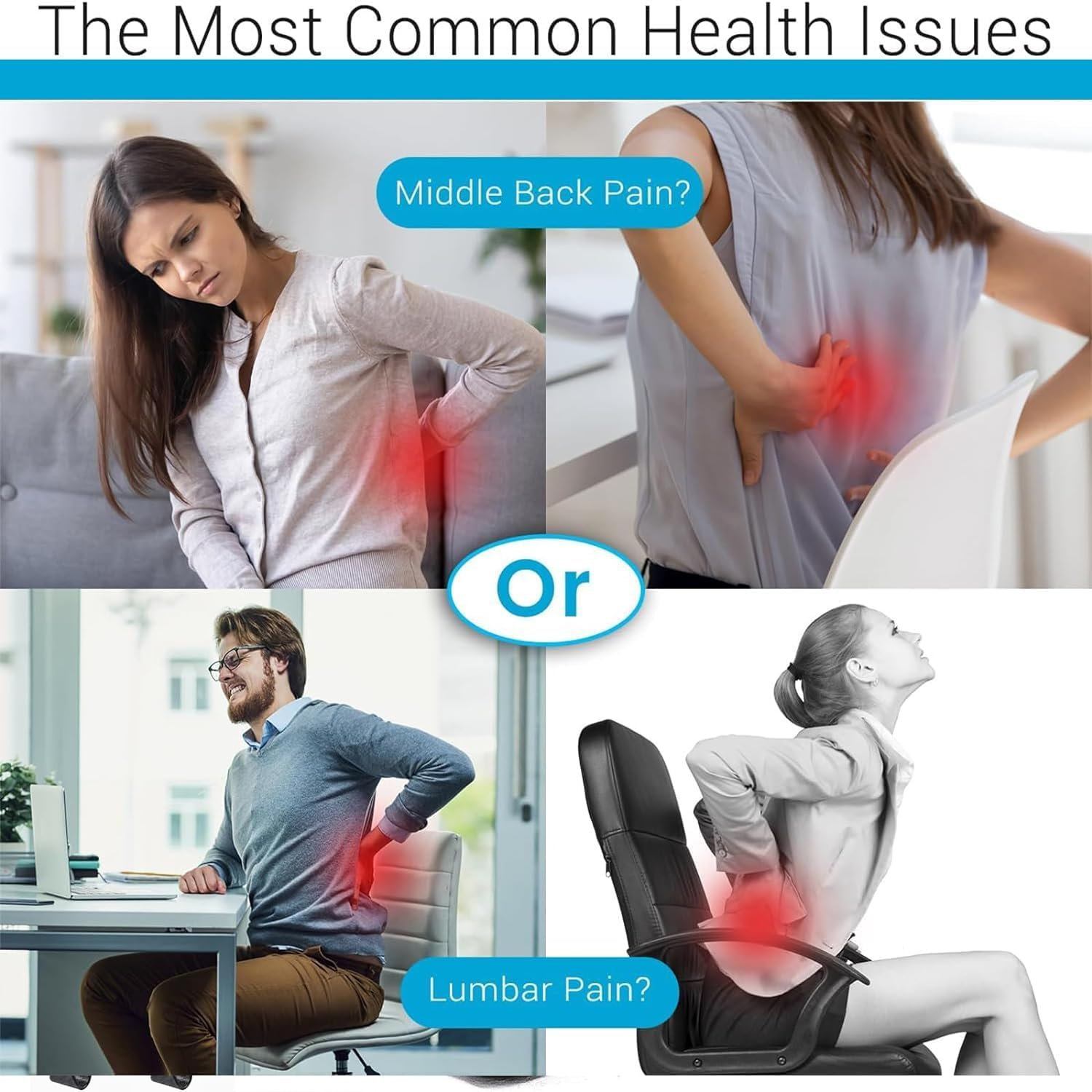 Lumbar Support Pillow for Office Chair Back Support Pillow for Car, Computer, Gaming Chair, Recliner Memory Foam Back Cushion for Back Pain Relief Improve Posture image number 3