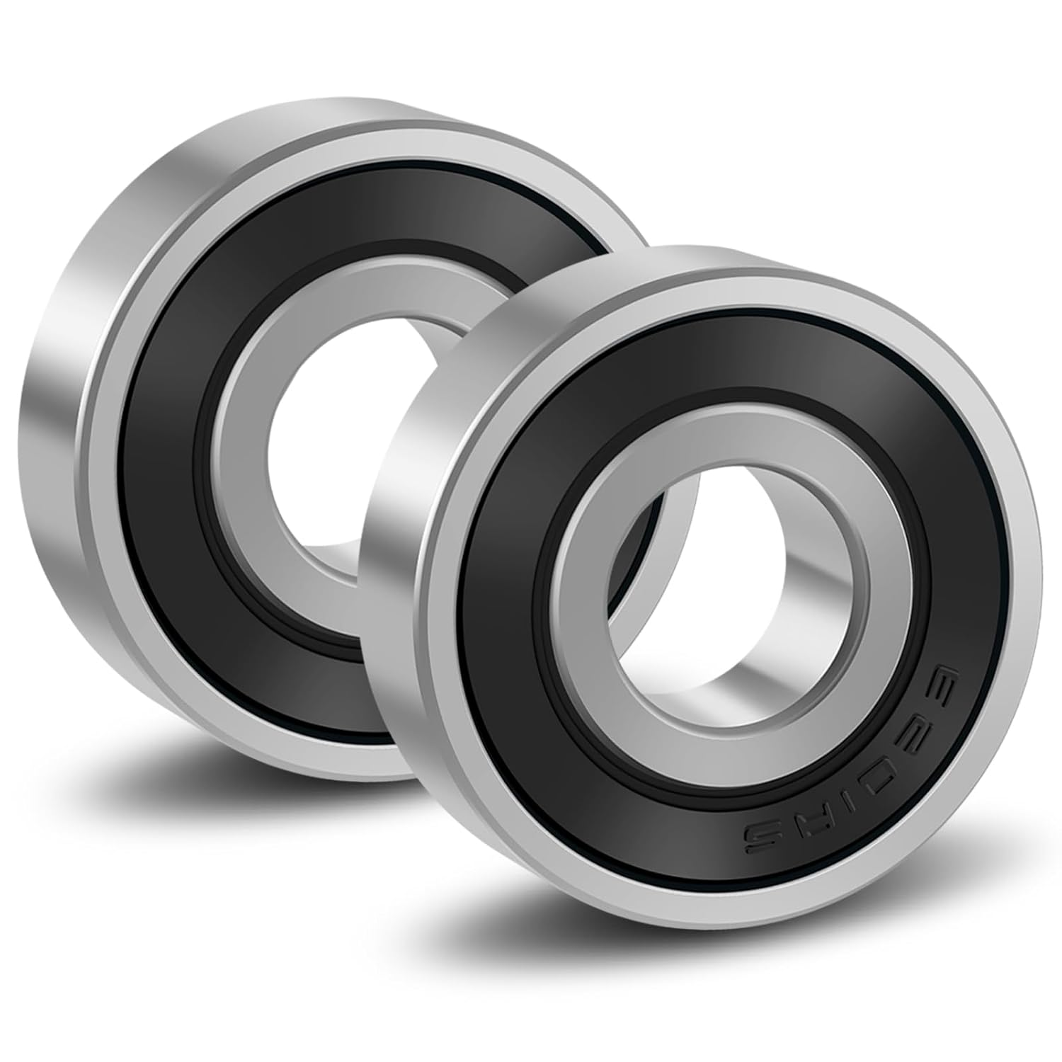 20Pcs Deep Groove Ball Bearing Set 6201-2RS 6202-2RS Bearing Steel Double Rubber Seal Bearing Low Noise Bearings Kit 12&times;32&times;10Mm 15&times;35&times;11Mm for Household Appliances Gears(6202-2Rs,Silver Black) image number 6