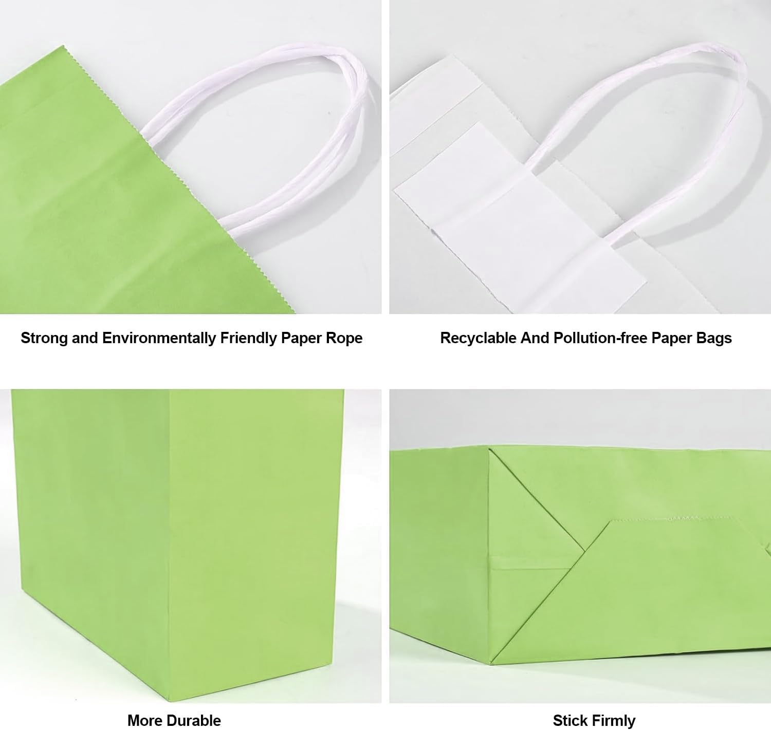 50 Pieces Paper Gift Bags with Handle, H HOME-MART Gift Bag Kraft Paper Party Bag Rainbow Gift Bag for Kids Birthday, Baby Shower, Crafts, Wedding, Christmas Party Supplies image number 1