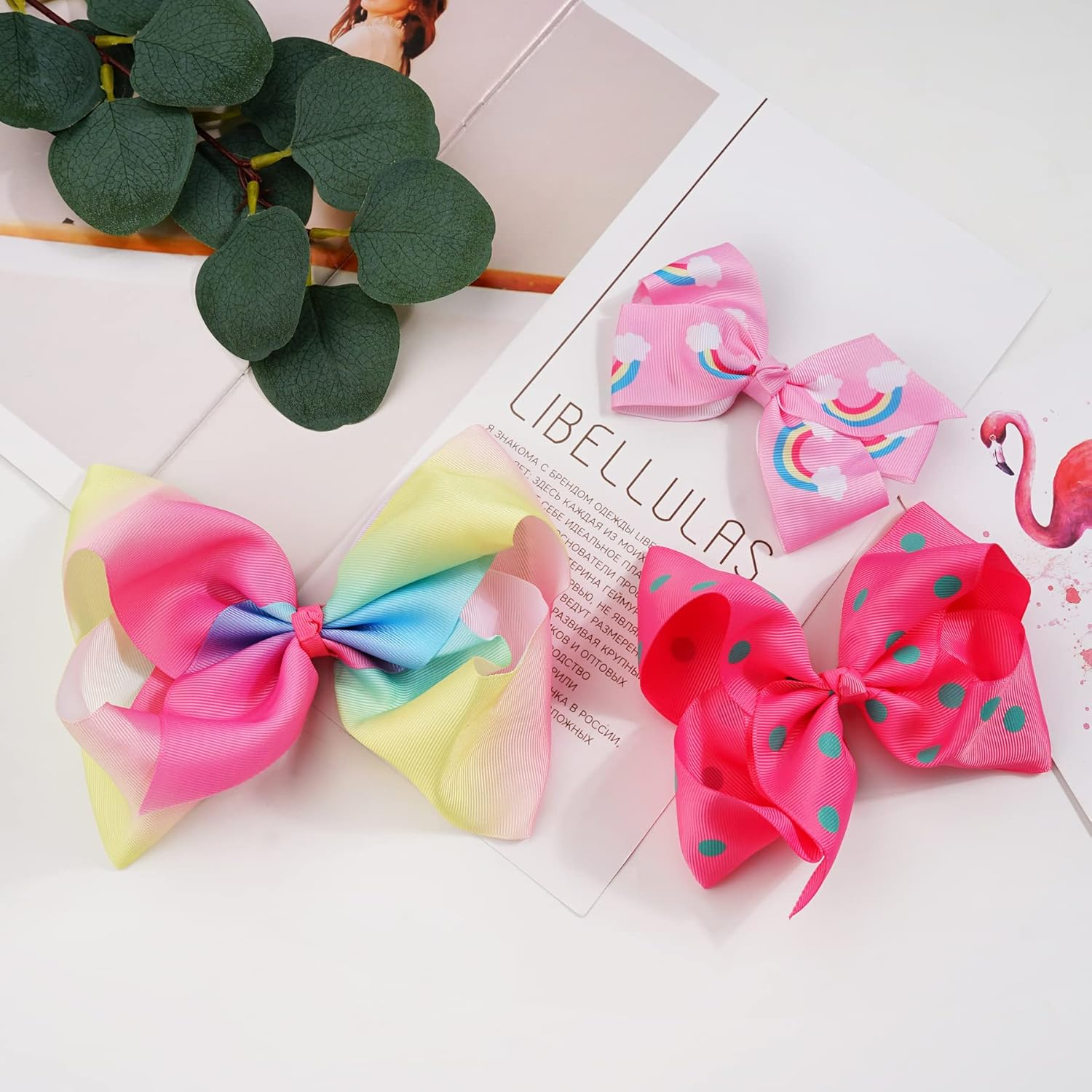 JOYOYO 3 Layer Toddler Girls Gift Box of Hair Accessory, Includes Baby Hair Clips Hair Ribbons Hair Slides and Bows Baby Hair Ties Large Hair Bows DIY Alligator Clips Baby Headbands image number 1