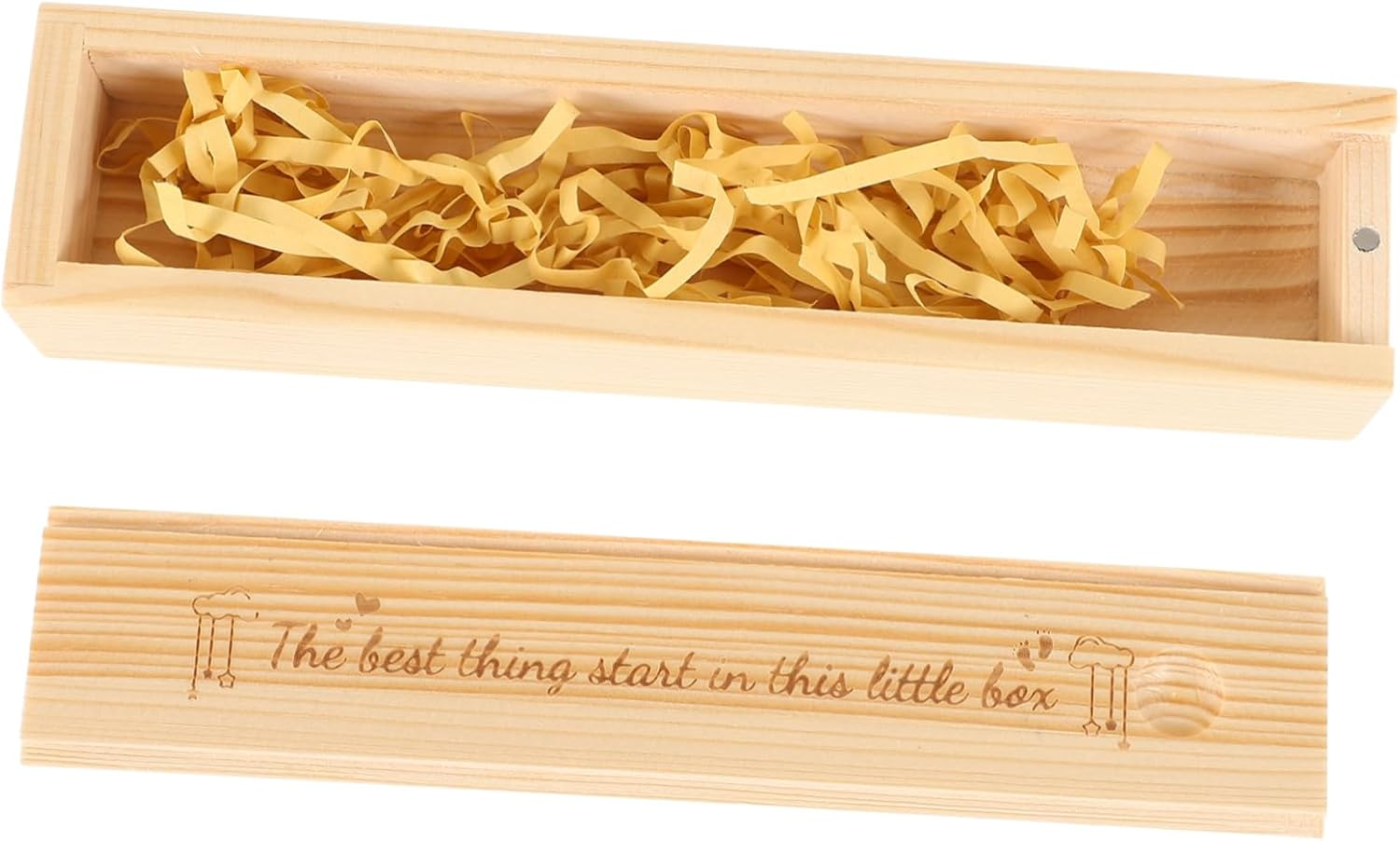 Wood Pregnancy Test Box Lid Baby Announcement Keepsake Organizer Natural Wood Pregnancy Test Holder Storage Case for Pregnant Women Memory image number 3