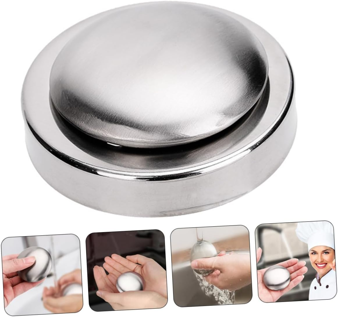 BUTIFULSIC Stainless Steel Soap Bar Steel Soap for Fridge Odor Absorbing for Cooking Fish Smell