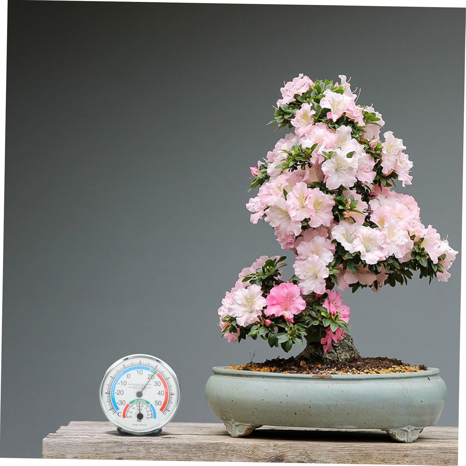 Indoor Outdoor Thermometer and Hygrometer Wall-Mounted Temperature Humidity Gauge with Hanging Hook and Foldable Stand for Home image number 6