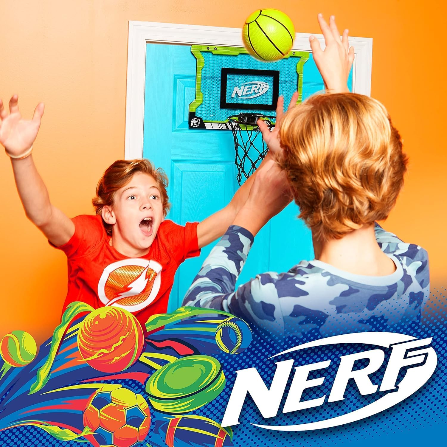NERF Kids Basketball Hoop and Ball Set image number 1