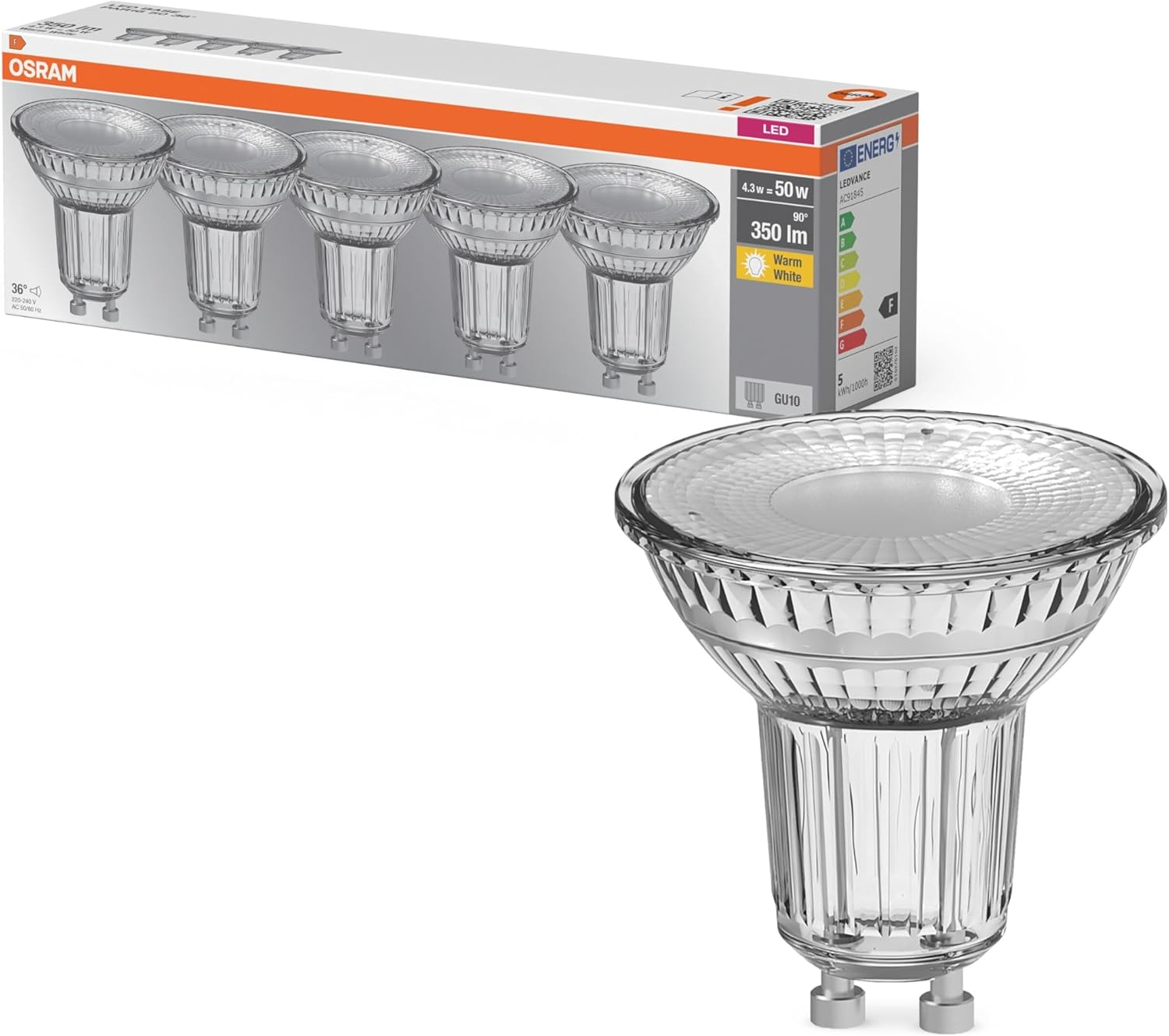 OSRAM LED Base PAR16 4.3 W 827 GU10