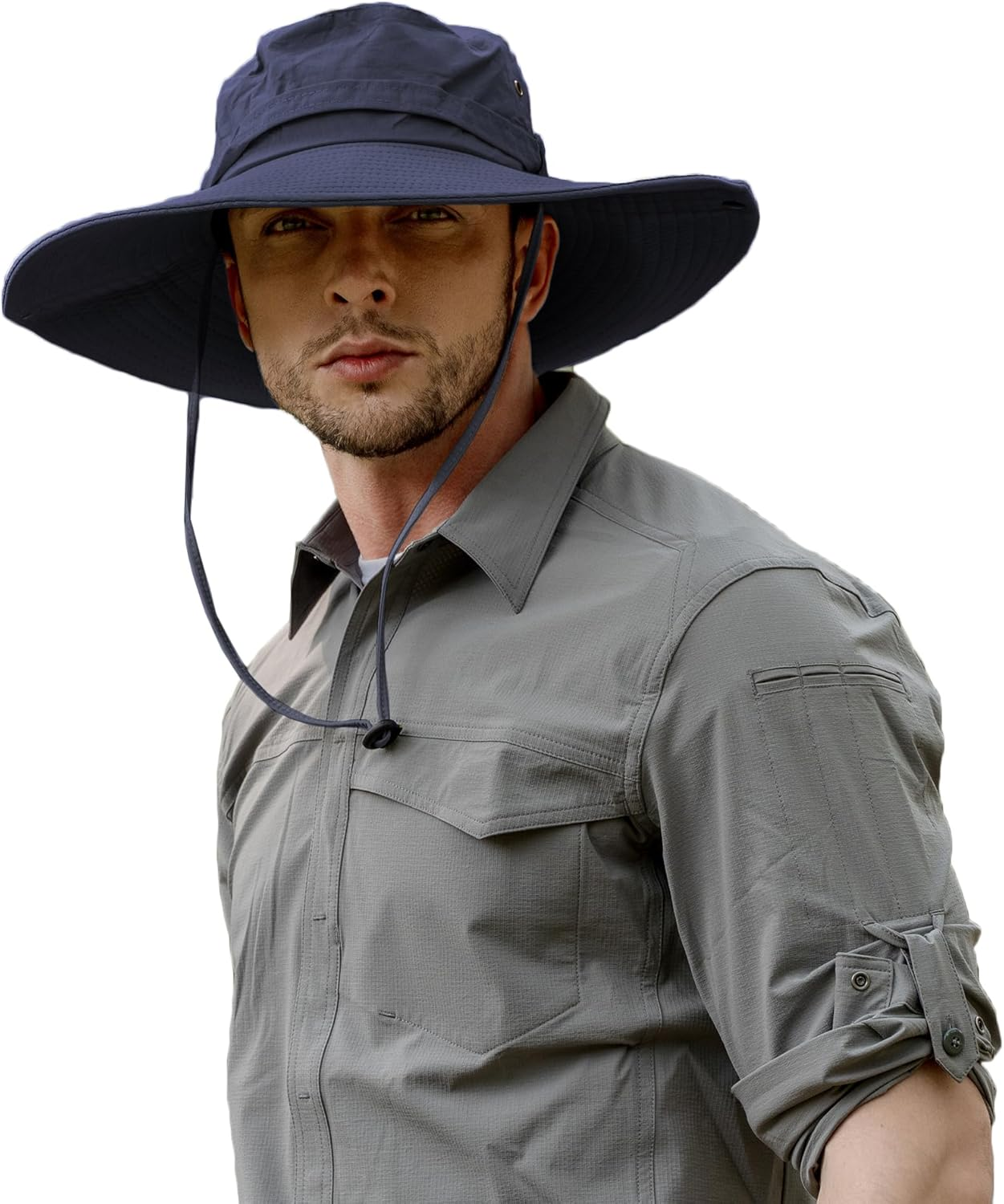 ZLYC Outdoor Extra Wide Brim Sun Hat for Men and Women Waterproof Bucket Boonie Hat