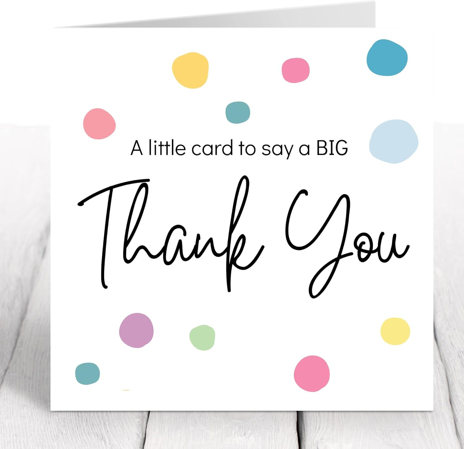 Thank You Card - with Envelope - Wedding Teacher Teaching Assistant Nurses Doctors Small Business Kids Friend Single Large - Thank You Gifts for Women - 14Cm (Single) image number 3