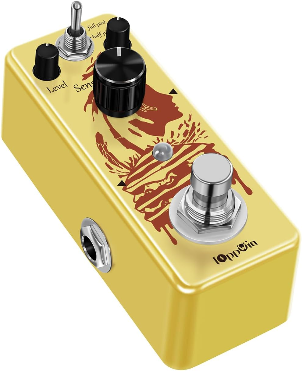 Ioppwin COMP Optical Compressor Pedal - Classic Smooth Dynamics Control, Preserves Transients, Metal Enclosure, True Bypass for Guitar/Bass image number 2