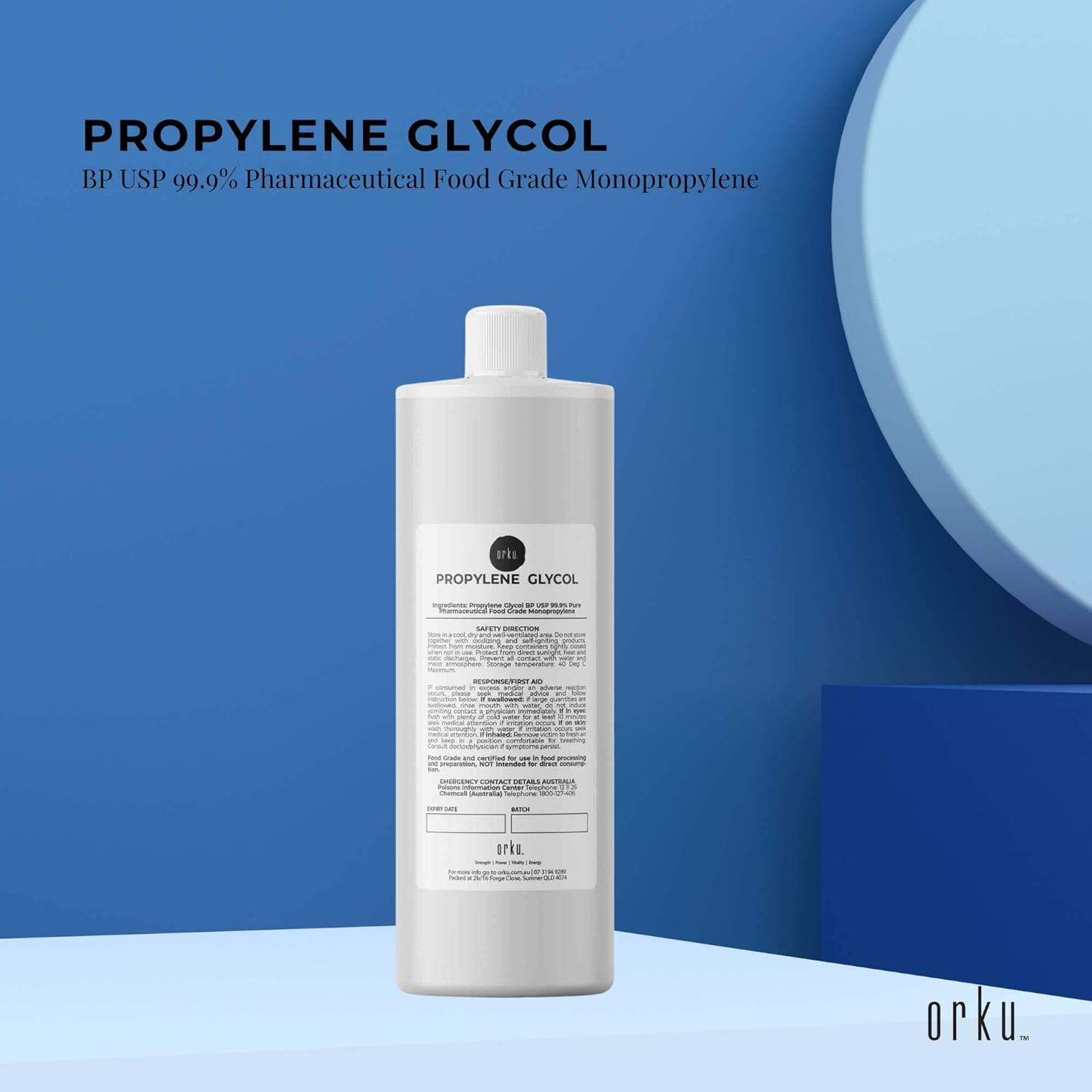 250Ml Propylene Glycol BP USP 99.9% Pharmaceutical Food Grade Monopropylene image number 4