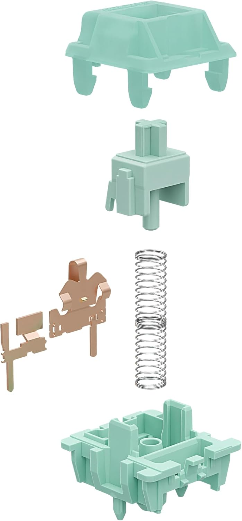 Gateron Mint Switches,22Mm Double Segment Spring 55Gf Pre-Lubed 5 Pin Linear Keyboard Switches Compatible MX Mechanical Gaming Keyboard（72Pcs） image number 6