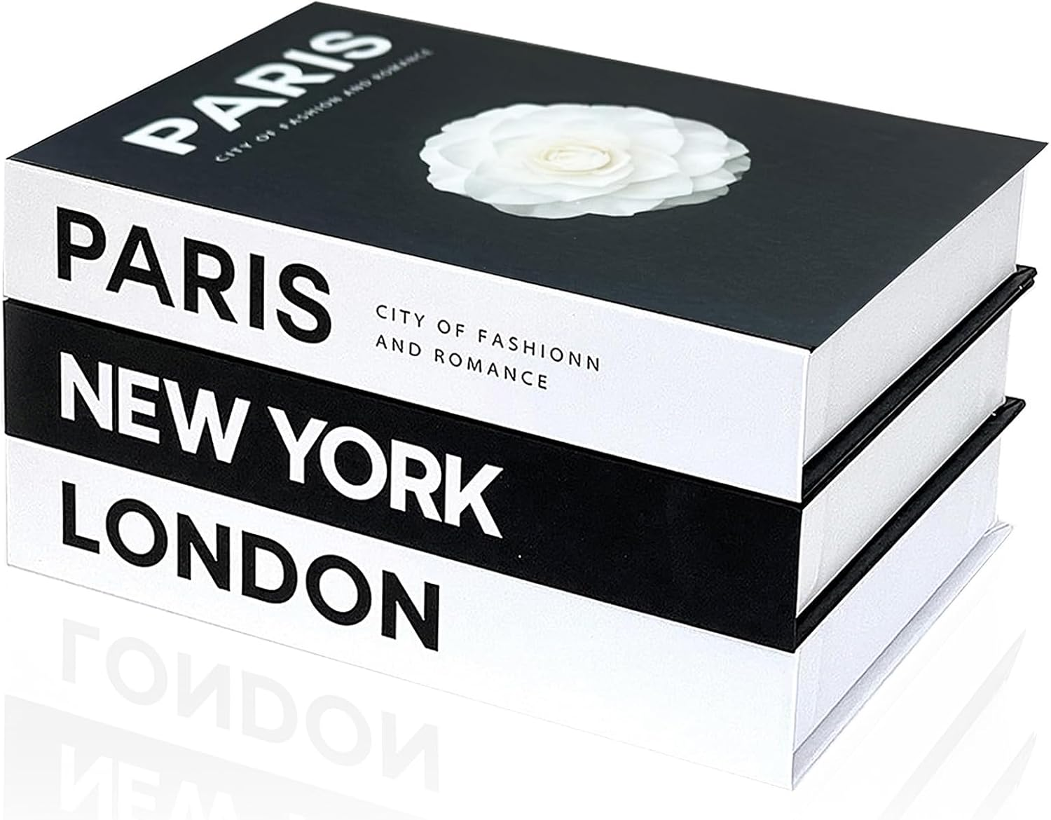 Decorative Books for Home Decor, Set of 3 Stylish Faux Books, DIY Books Stack for Coffee Table/Office/Shelf/Farmhouse/Living Room Decor, Modern Hardcover Stacked Display Books image number 1