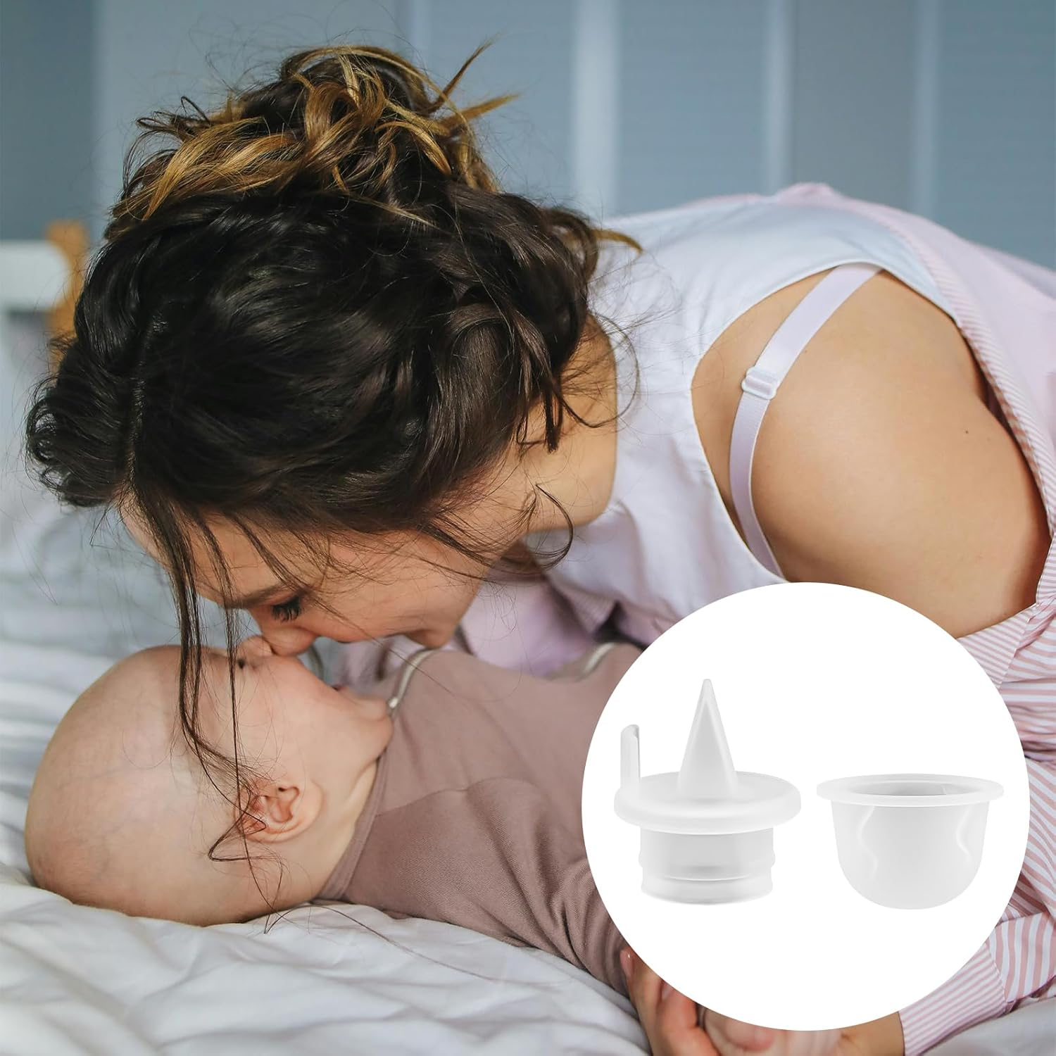 PEUTIER 12Pcs Replacement Breast Pump Parts for Babybuddha, 8 Duckbill Valves & 4 Silicone Membrane Breast Pump Accessories for Babybuddha Zoomee Z1/Z2 Motif Medical Twist (BPA Free & DEHP Free) image number 5