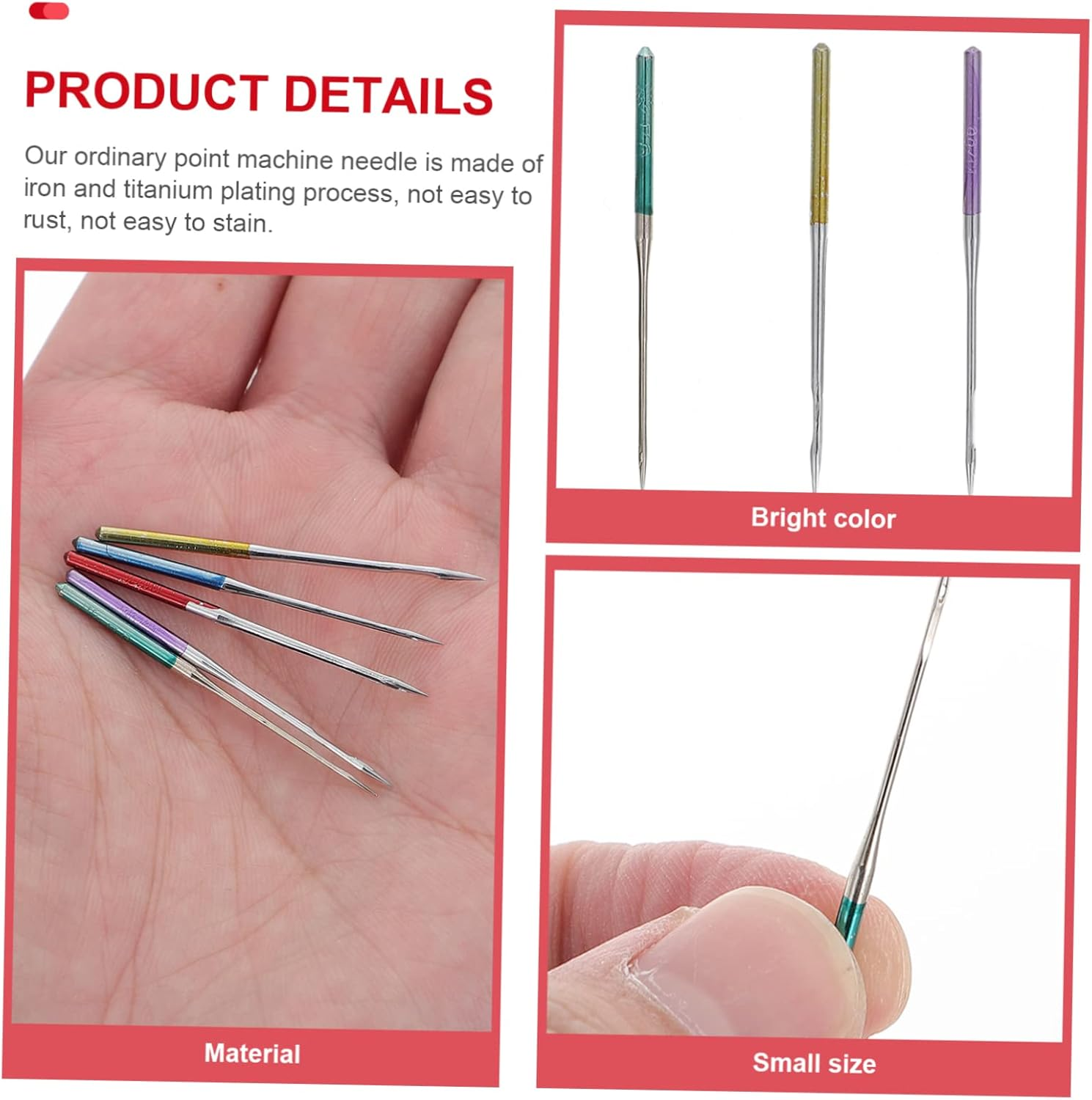 Ciieeo Sewing Machine Needles Set of 50 Versatile Stretch Fabric Anti-Jump Needles for Professional Sewing image number 5