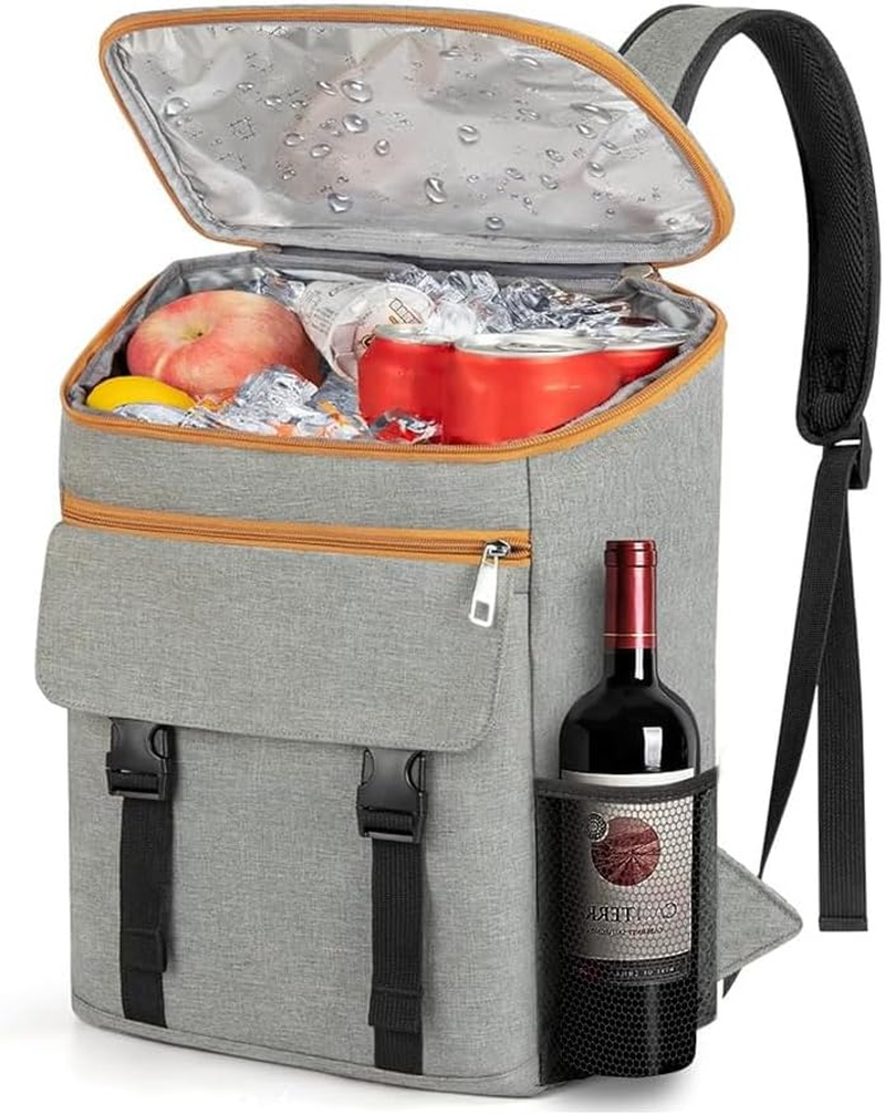 Refrigerator Backpack Soft Insulation, Leakproof Beach Cooler, Large Capacity Backpack with Compartments for Men and Women, Portable Lunch Backpack, Suitable for Beach Camping, Picnic Hiking image number 5