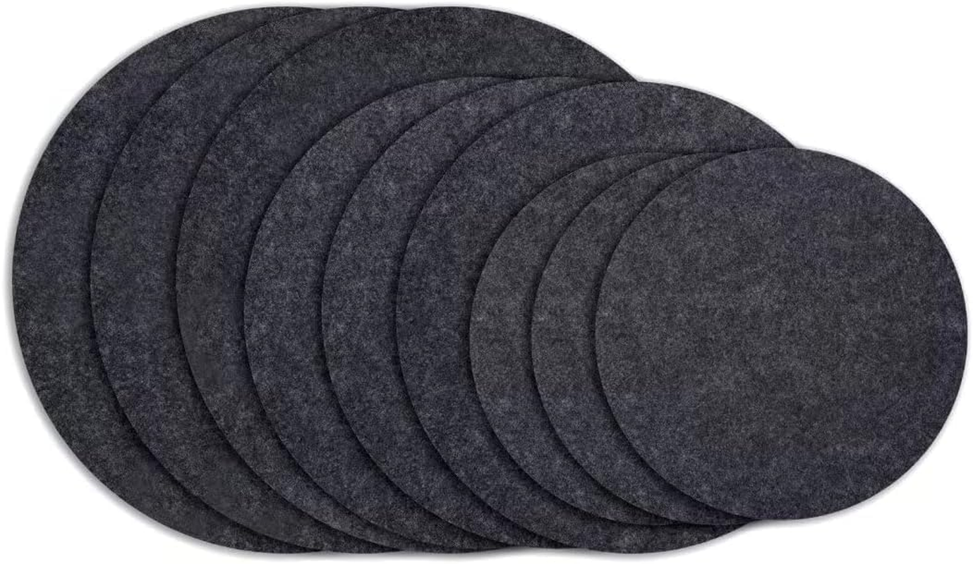 9 Pack Plant Coaster Mat Saucer Reversible Absorbent,Durable Plant Tray Flower Pot Saucers for Indoors and Outdoor,8/10/12 Inch,3 Pcs of Each Size (Grey)&hellip; (8'' 10''12''(Set of 9)) image number 1