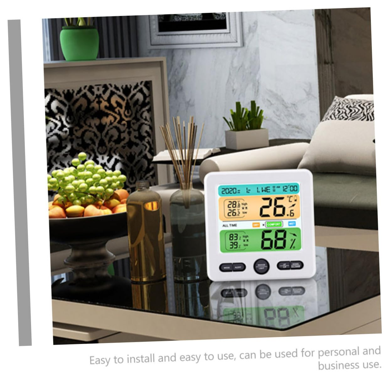 Kisangel Digital Indoor Hygrometer with Temperature Humidity Sensor Compact Household Temperature Monitor for Home Office Greenhouse Use Easy-Read Electronic Thermometer for Accurate image number 6