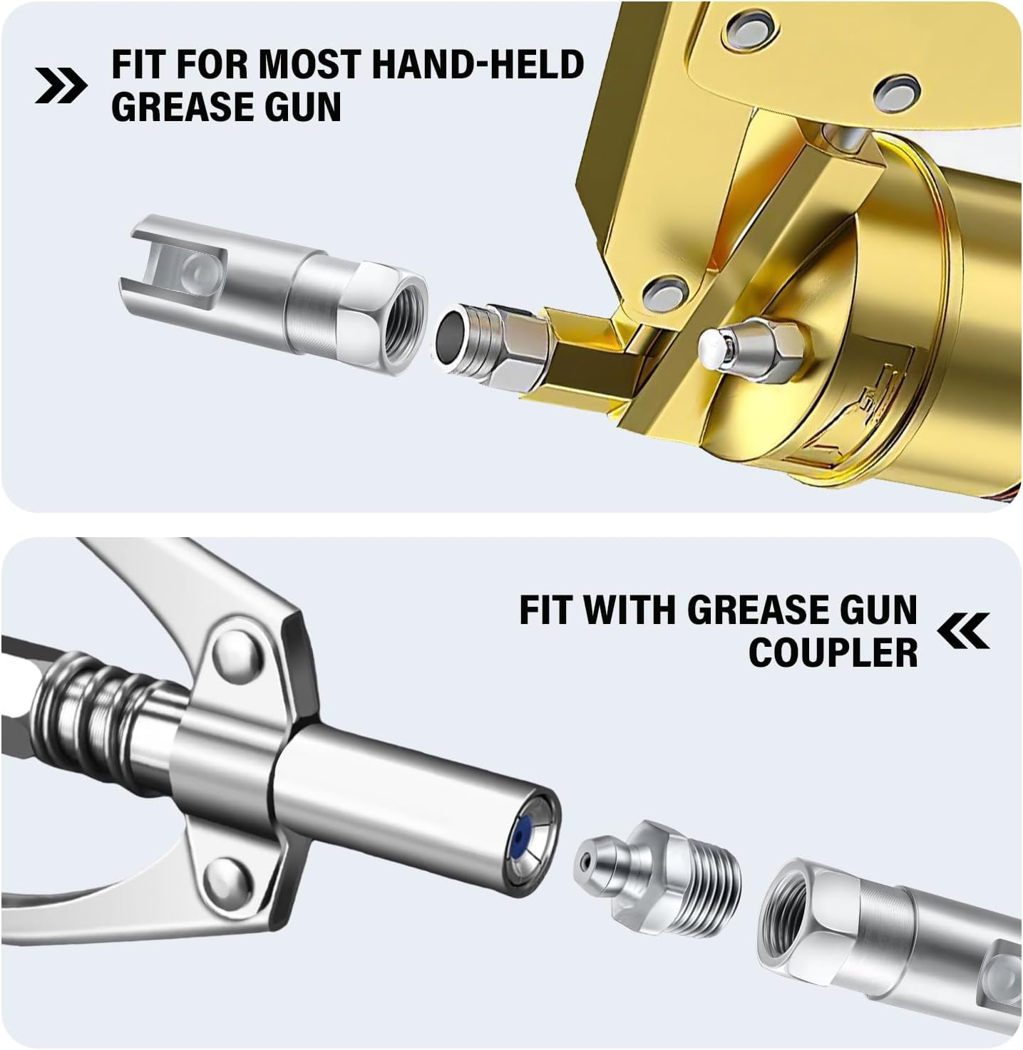 90 Degree Grease Coupler, Push-On Slotted Right Angle Grease Fitting Fits Standard 1/8" NPT Hoses, Universal Car & Industrial Grease Coupler Accessory for Efficient Lubrication and Maintenance image number 3