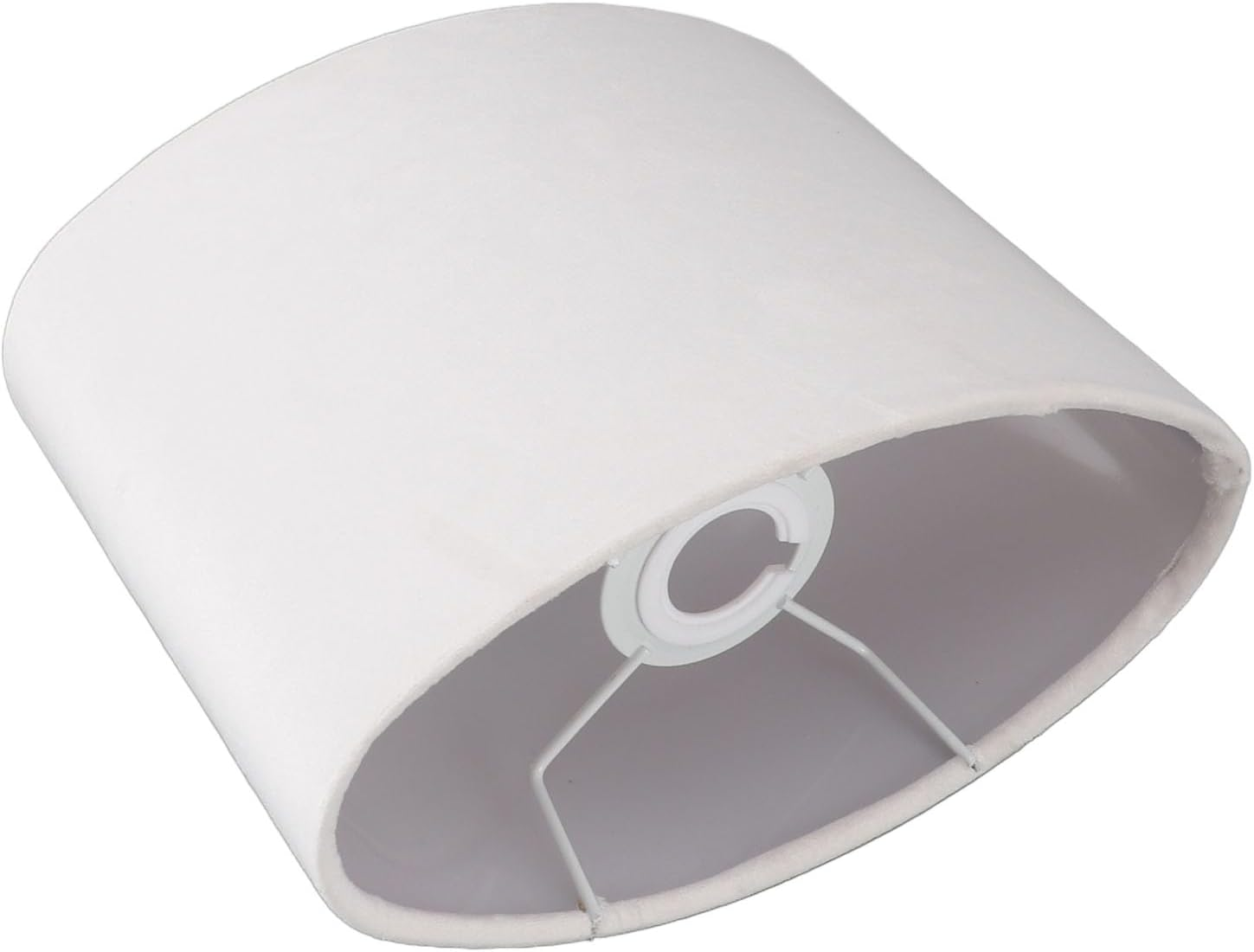 Phefop Decorative Oval Lamp Shade Cloth Lampshade, Soft Light for Eyes, Rustproof and Sturdy Material for Floor Lamp, Easy Install, Modern Style (White) - Gold image number 4