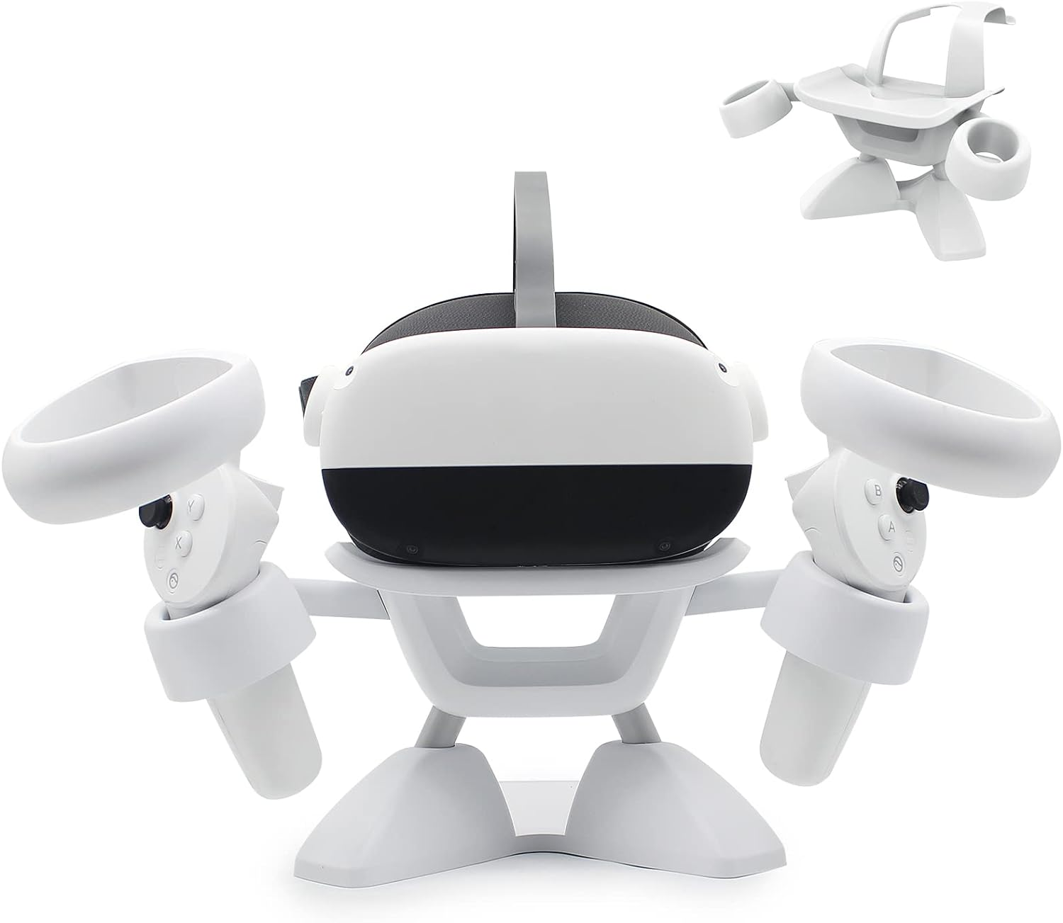 Qutumill VR Stand, Virtual Reality Headset Stand Display Holder Storage for Oculus Quest 3/3S, Quest2, Quest, Rift, Rift S, Valve Index Headsets & Touch image number 1