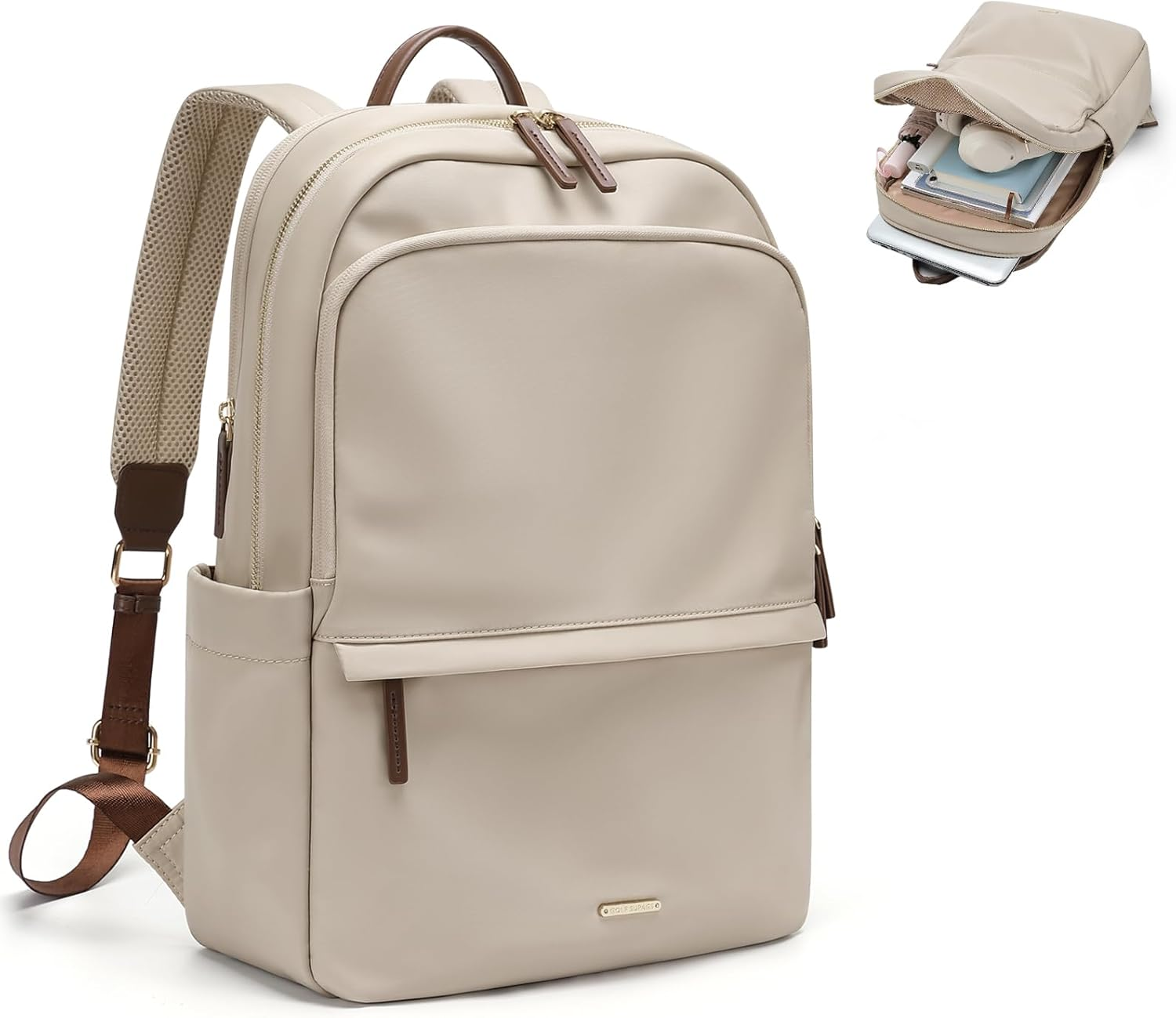 GOLF SUPAGS Laptop Backpack for Women Slim Computer Bag Work Travel College Backpack Purse Fits 14/15.6 Inch Notebook