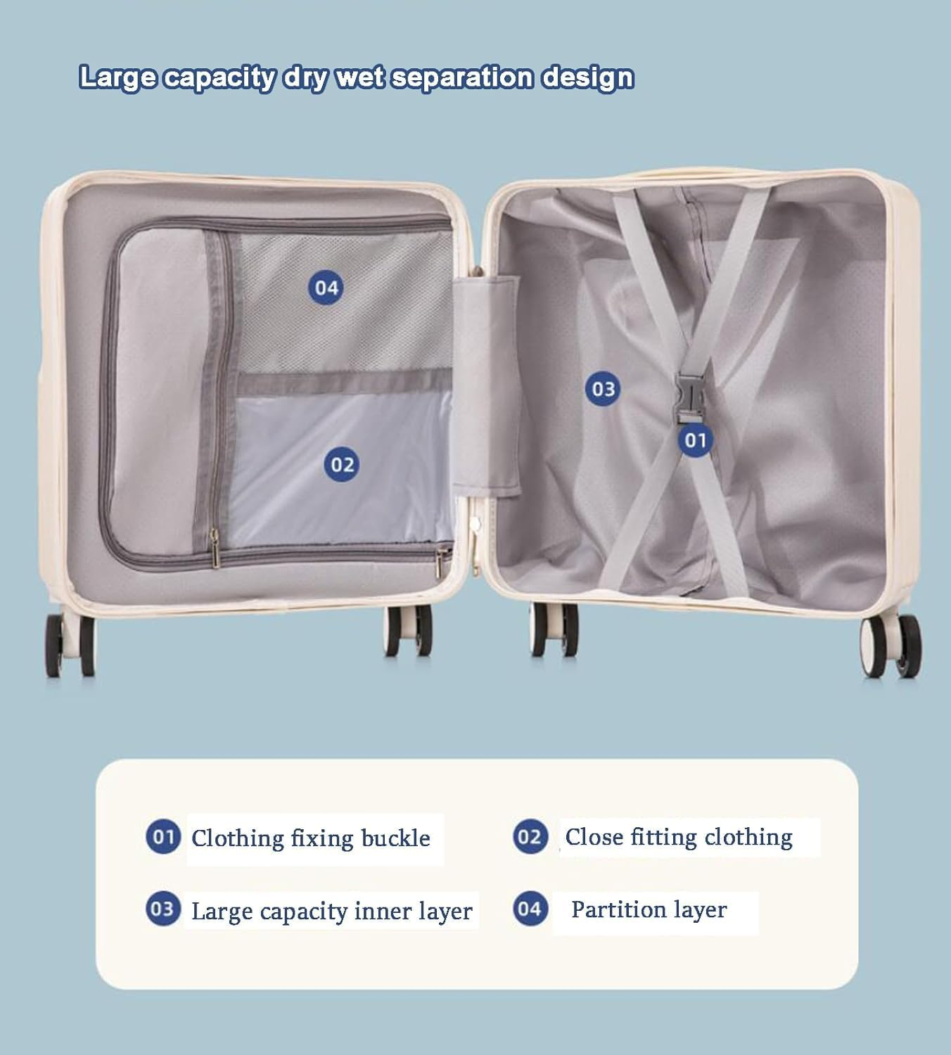 Travel Luggage Small, Carry on Suitcase Hardside, Lightweight Suitcase Spinner 4 Wheels, Front Open Luggage with USB Charger Cup Holder (Black, 18In) image number 1